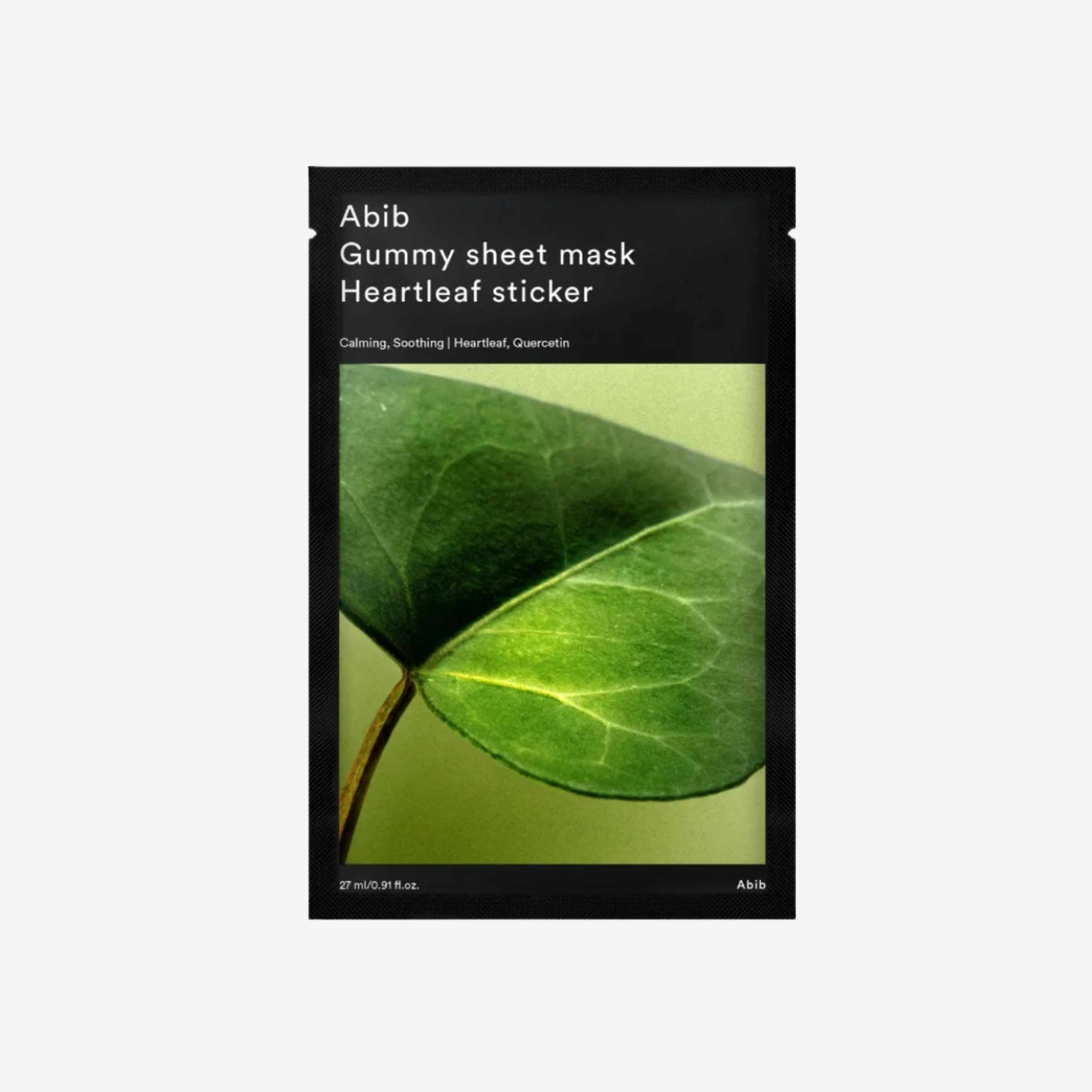 Abib Gummy Sheet Mask Heartleaf – beroligende ansiktsmaske for sensitiv hud