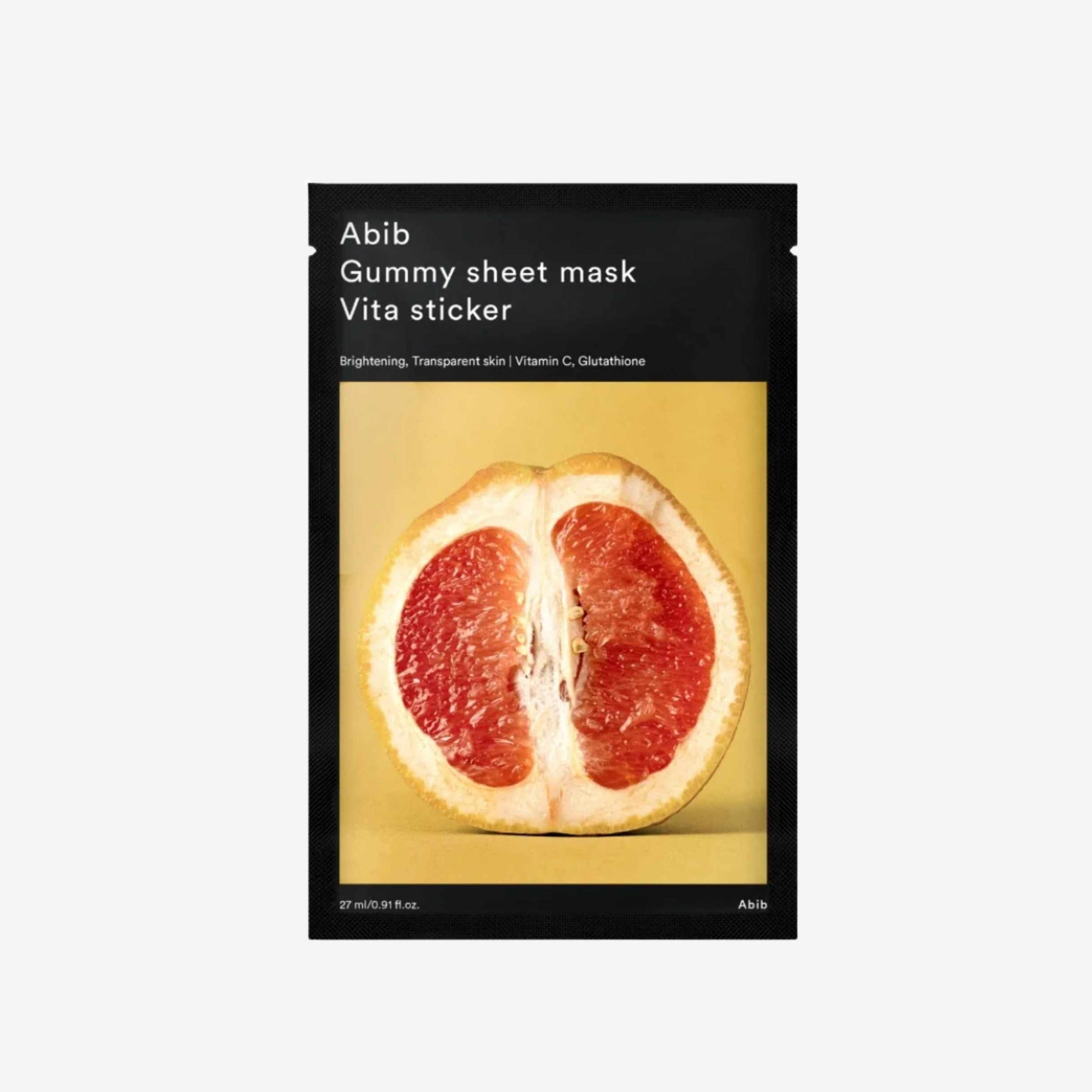 Abib Gummy Sheet Mask Vita – oppfriskende ansiktsmaske med vitamin C for glød
