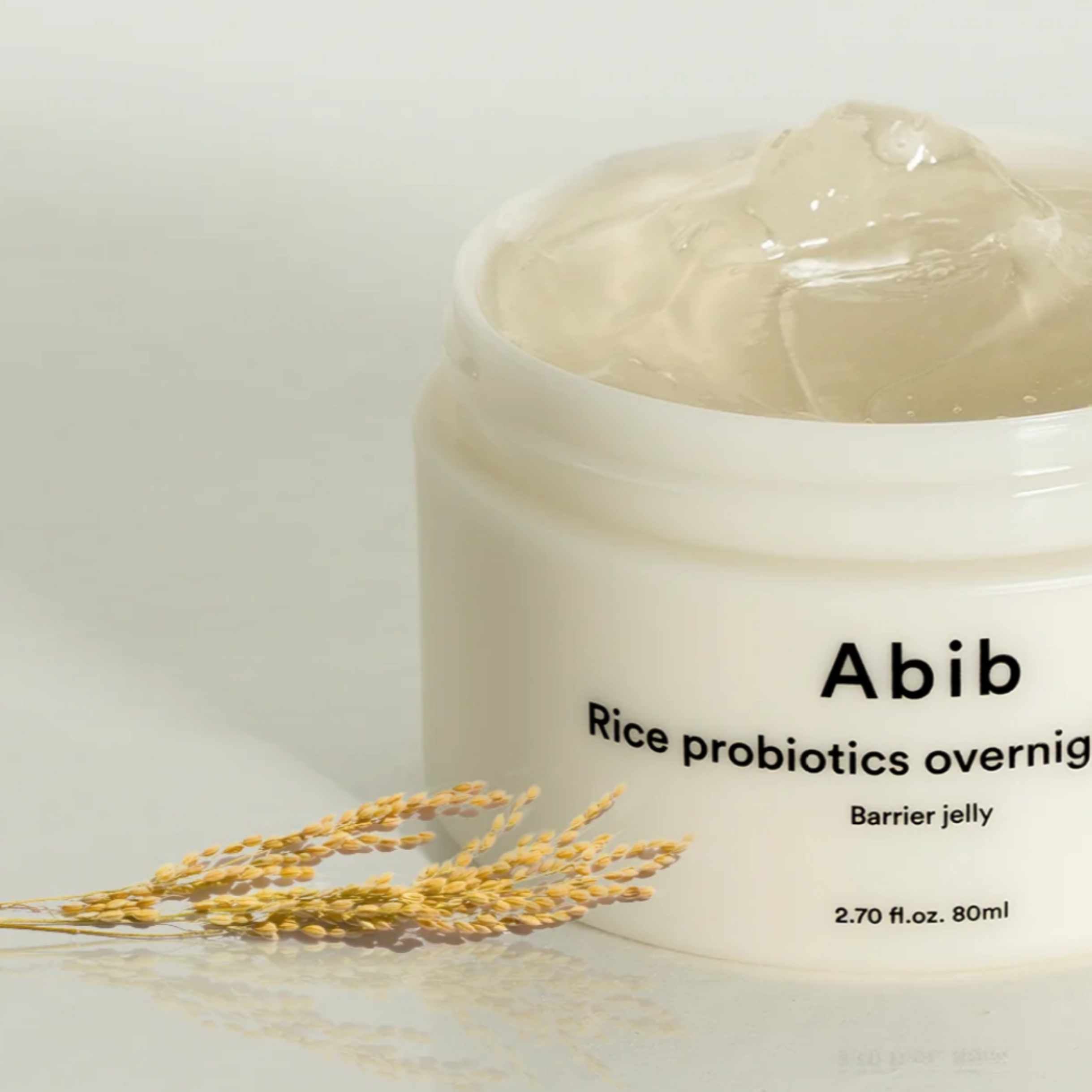 Abib Rice Probiotics Overnight Mask – geltekstur med risekstrakt for fukt og næring