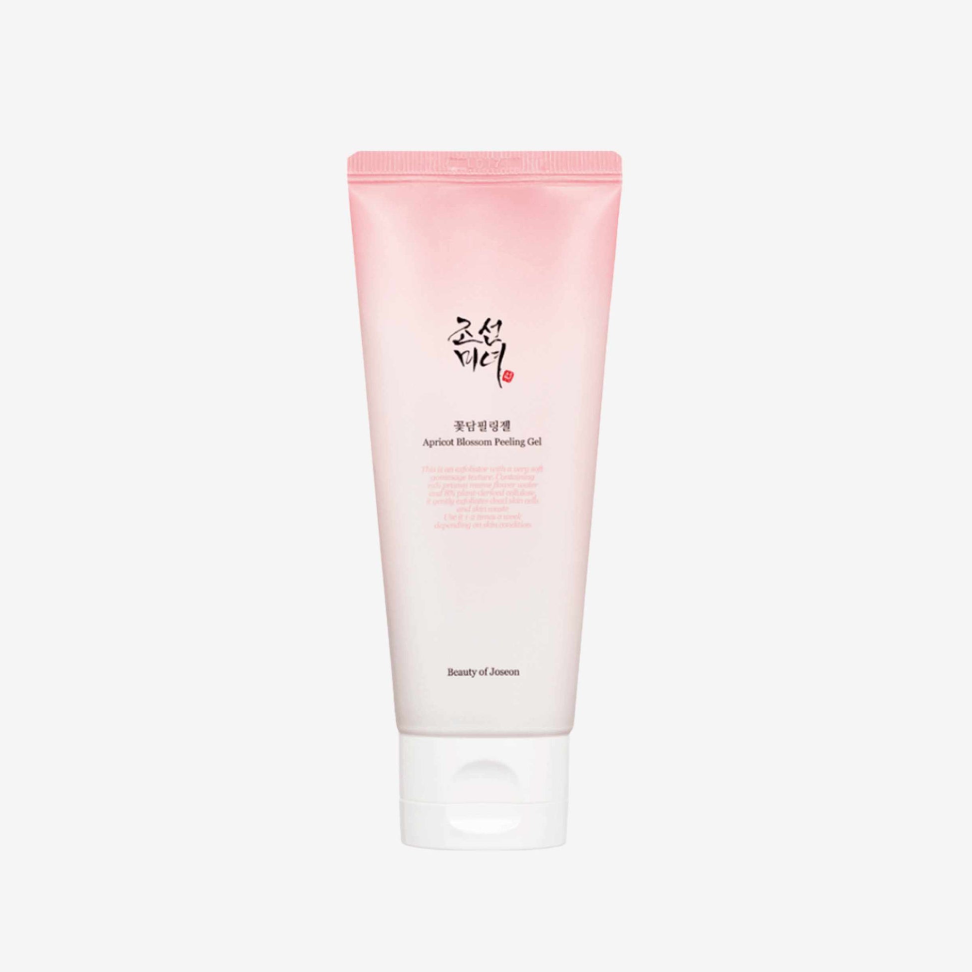 Beauty of Joseon Apricot Blossom Peeling Gel 100 ml ansiktsrens i tube med mild eksfolierende gel som gir en myk og frisk hud