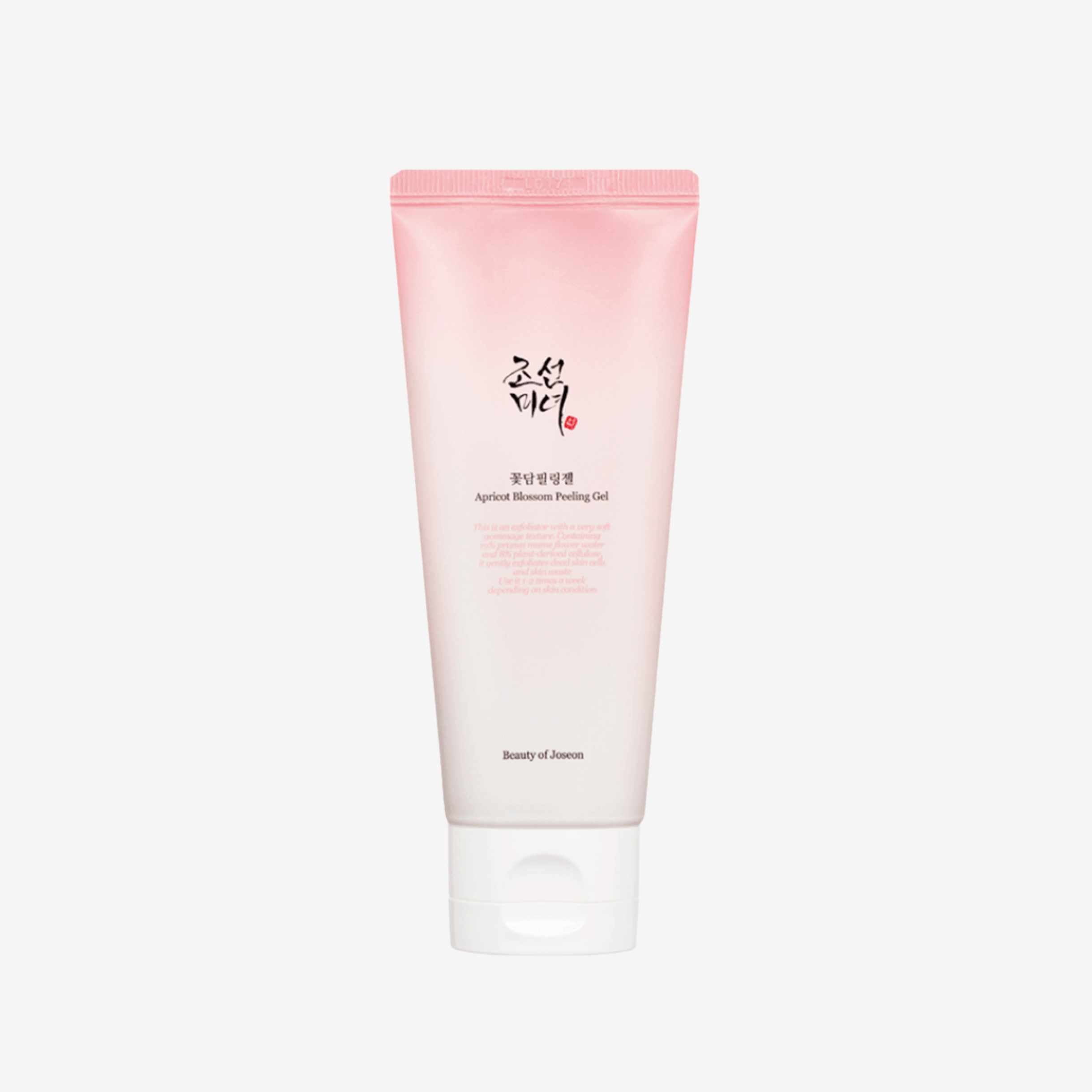 Beauty of Joseon Apricot Blossom Peeling Gel 100 ml ansiktsrens i tube med mild eksfolierende gel som gir en myk og frisk hud