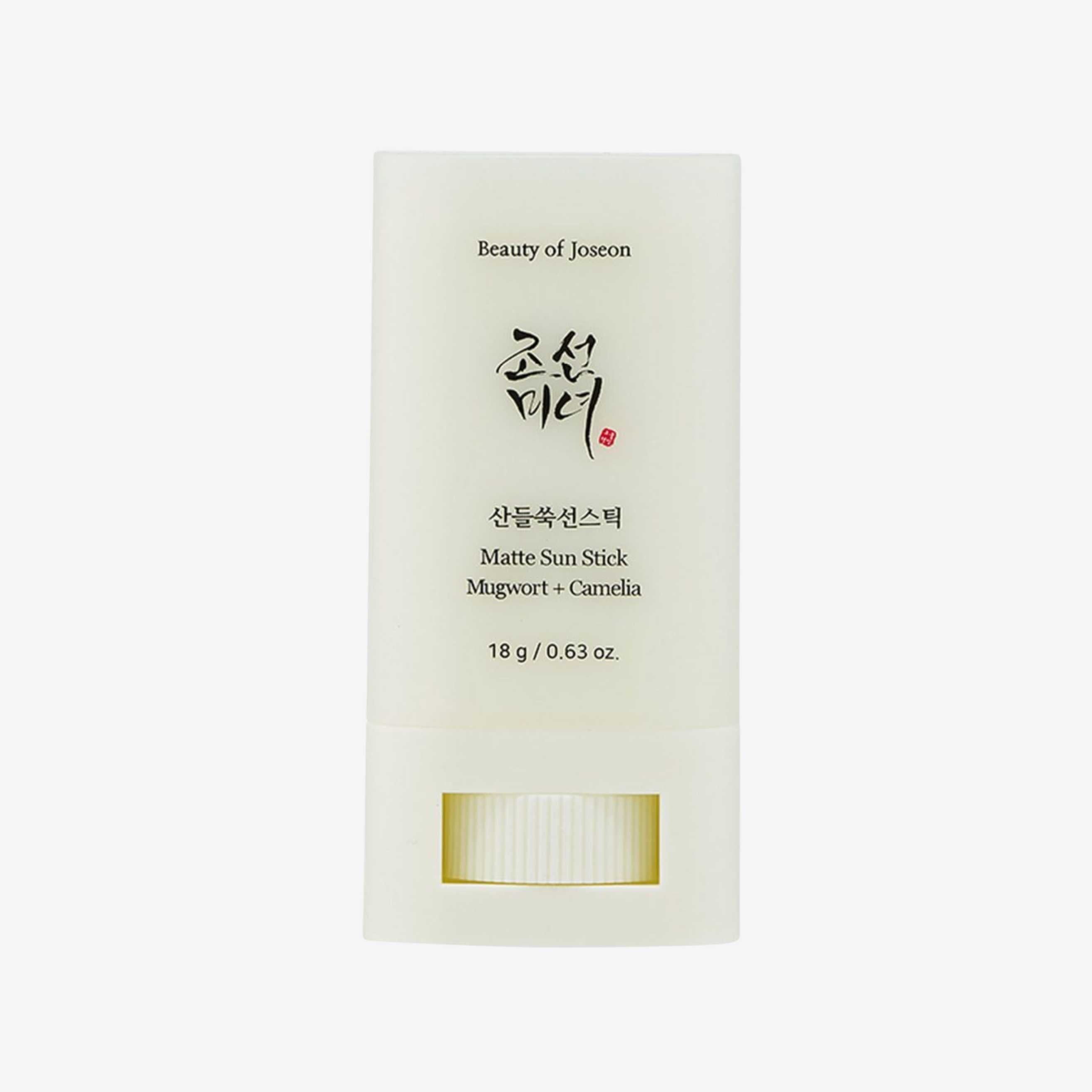 Beauty of Joseon Matte Sun Stick Mugwort + Camelia SPF50 PA++++ 18 g solstift med matt finish som gir høy solbeskyttelse og enkel påføring