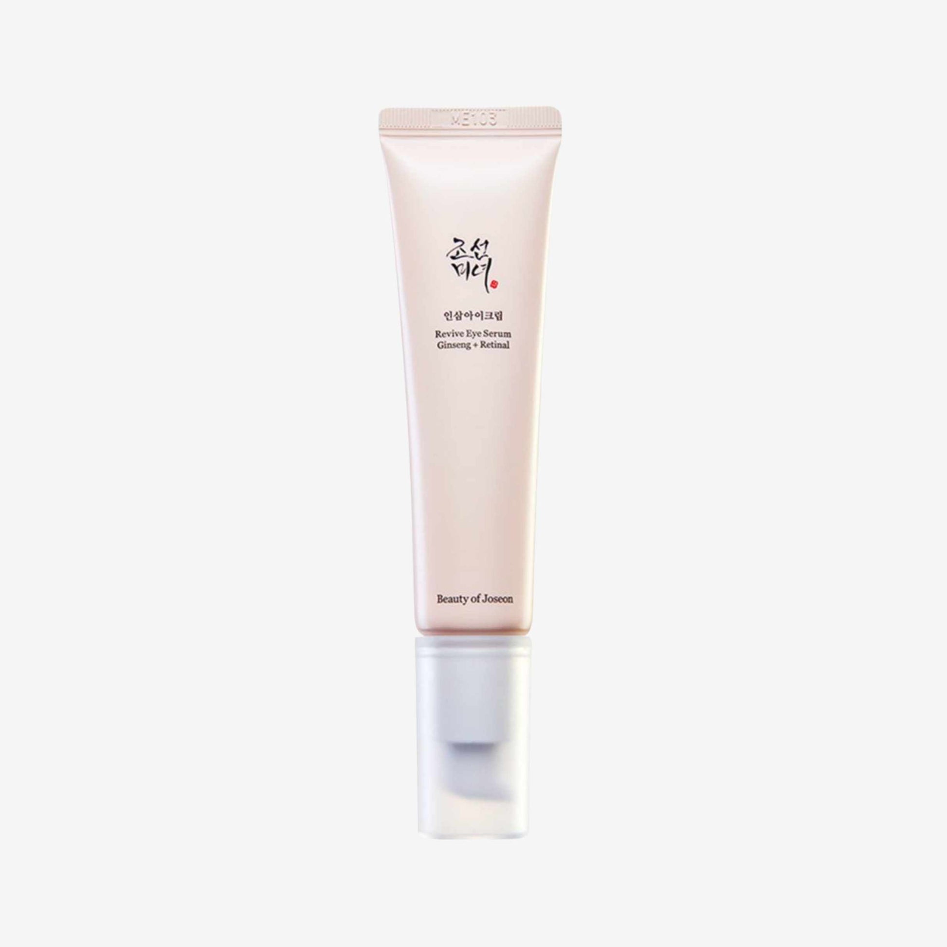 Beauty of Joseon Revive Eye Serum Ginseng + Retinal 30 ml øyeserum i tube med lett tekstur og fuktgivende pleie for området rundt øynene