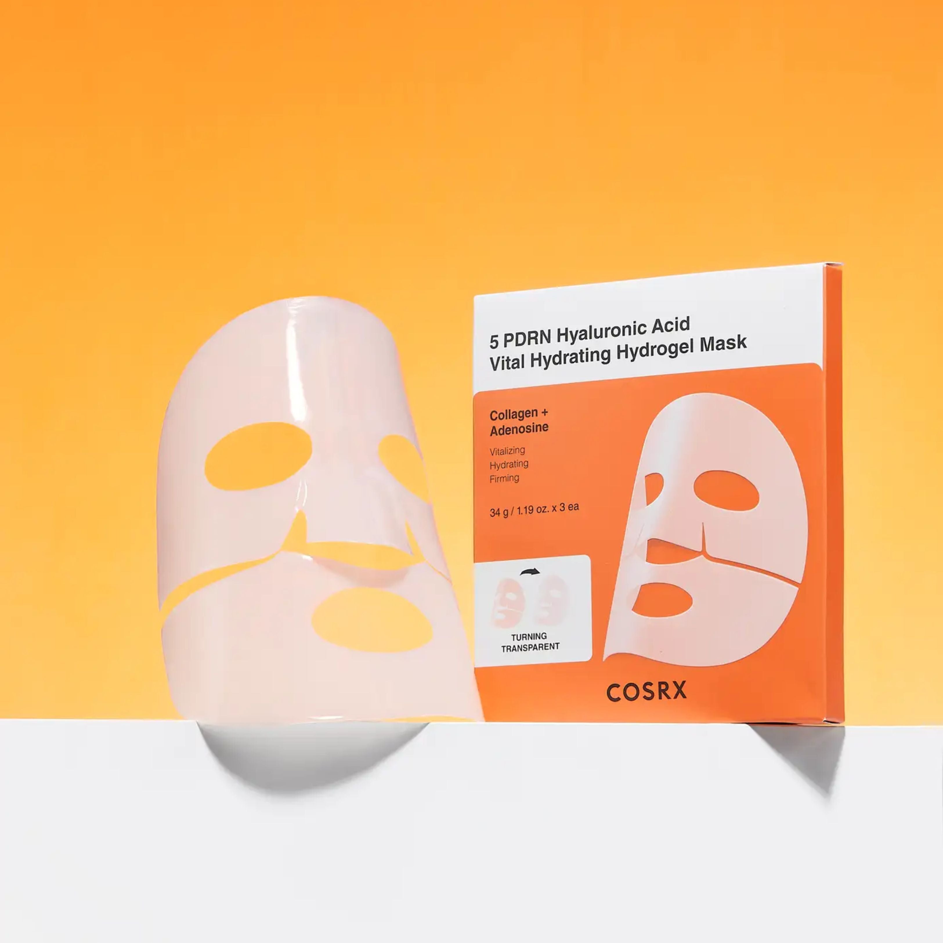 COSRX 5 PDRN Hyaluronic Acid Vital Hydrating Hydrogel Mask 3 pcs