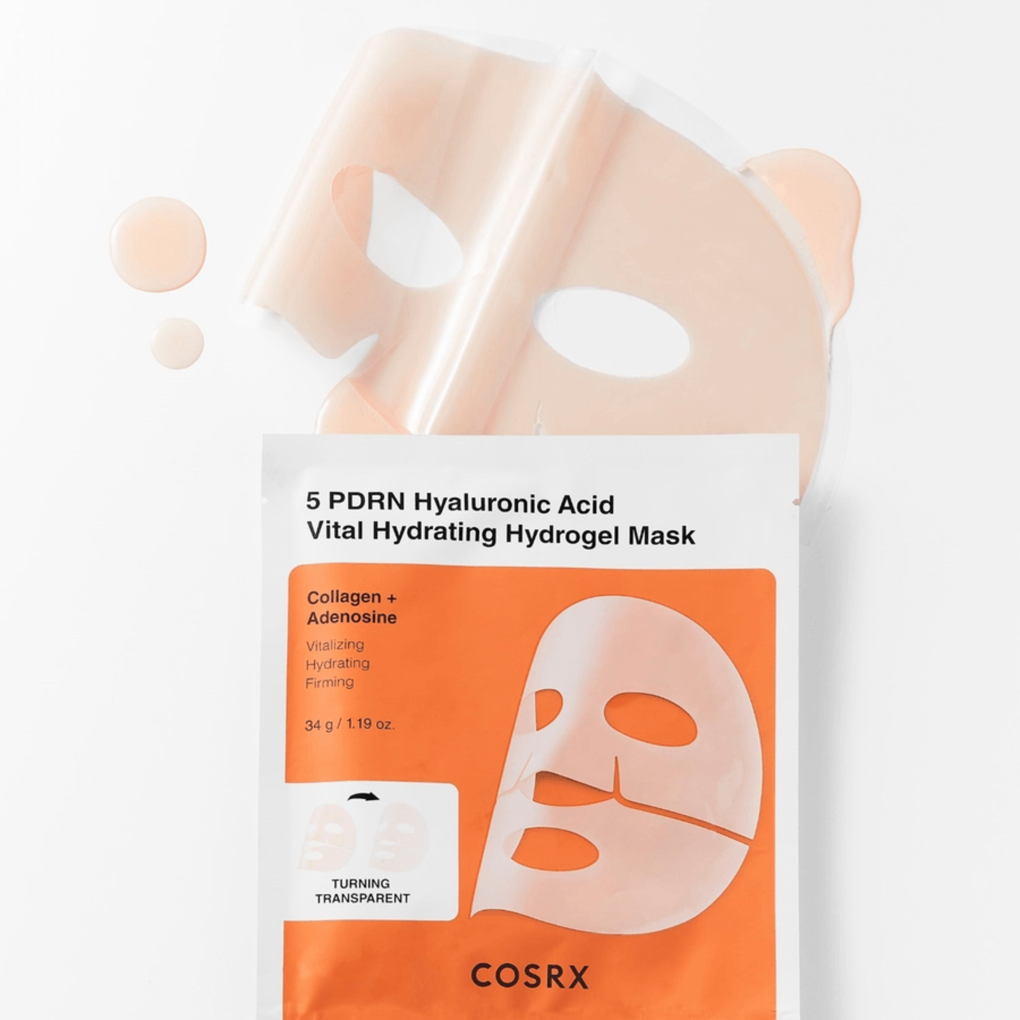 COSRX 5 PDRN Hyaluronic Acid Vital Hydrating Hydrogel Mask 3 pcs