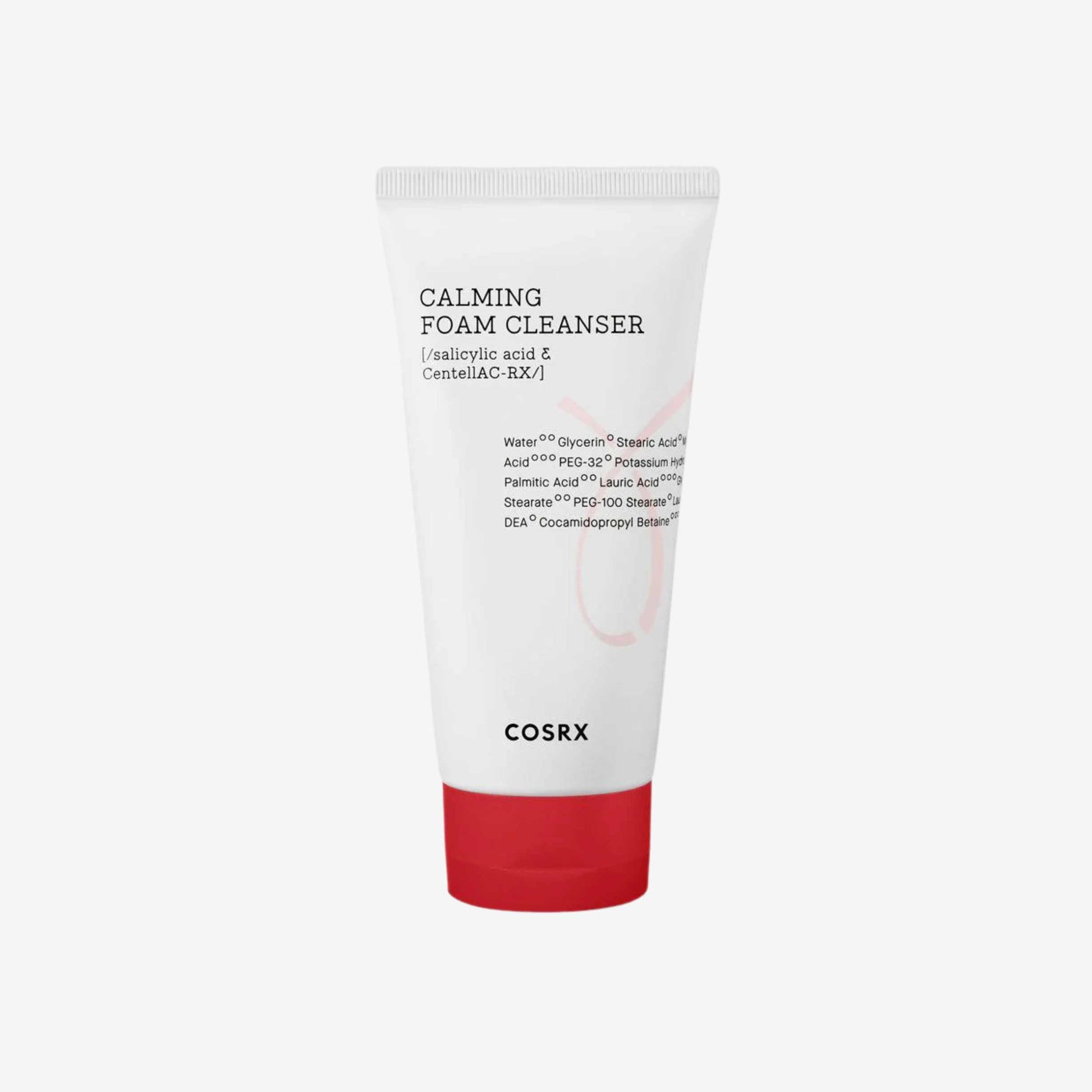 COSRX AC Collection Calming Foam Cleanser 150 ml ansiktsrens i tube med skummende konsistens som renser huden skånsomt og gir en frisk følelse
