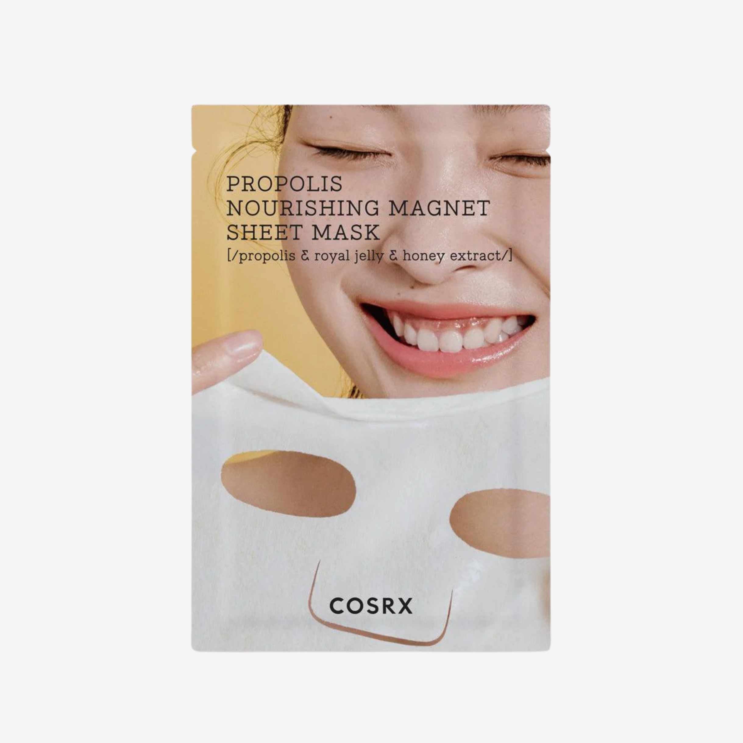 COSRX Full Fit Propolis Nourishing Magnet Sheet Mask 1 stk ansiktsmaske i ark som gir fukt og bidrar til en myk og frisk hud