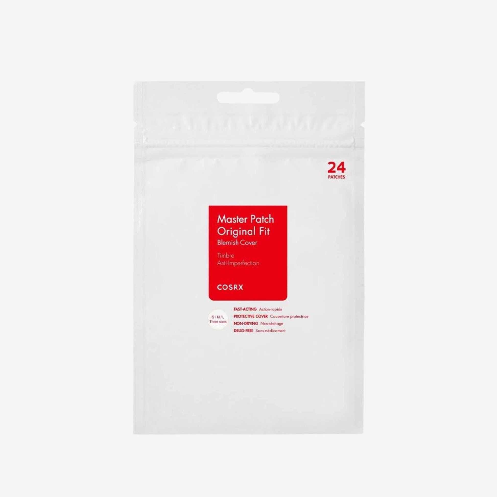 COSRX Master Patch Original Fit 24 pcs kviseplaster i pakke som dekker og beskytter huden og bidrar til en renere hud