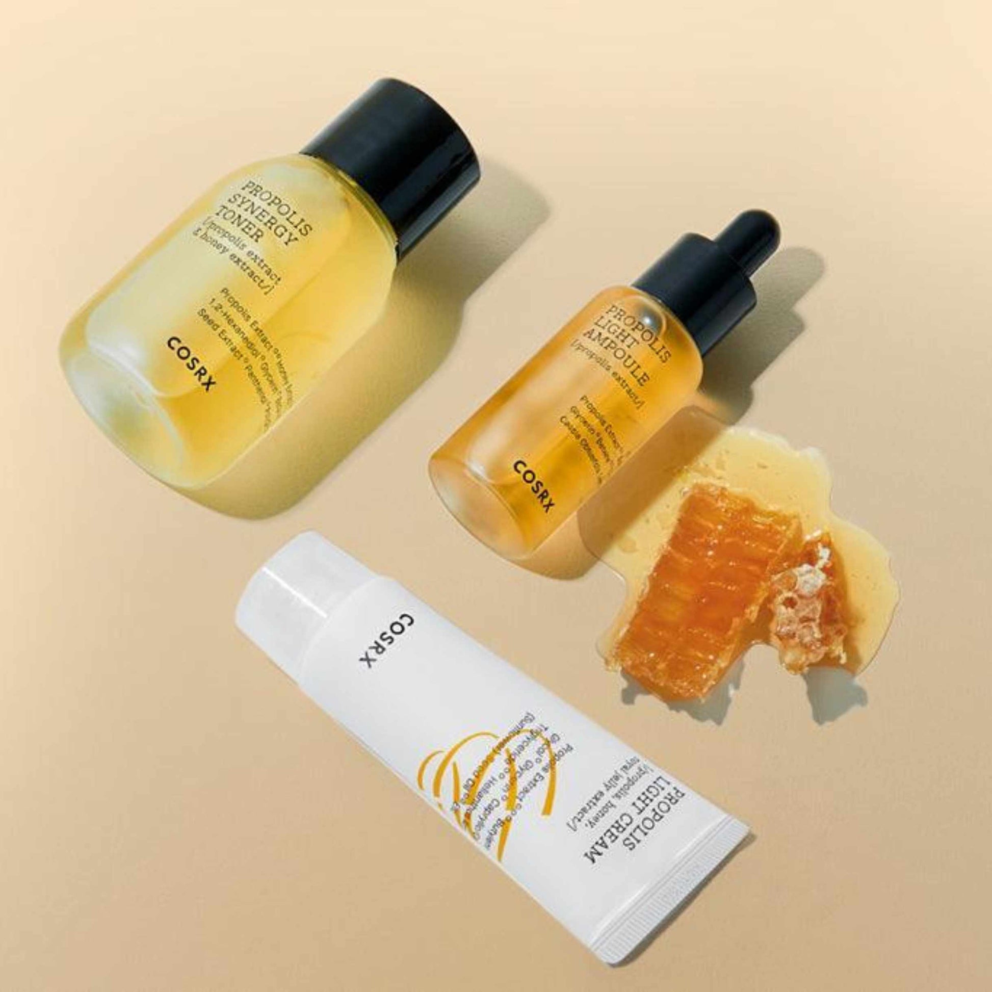 Honey glow hudpleiesett med flere produkter