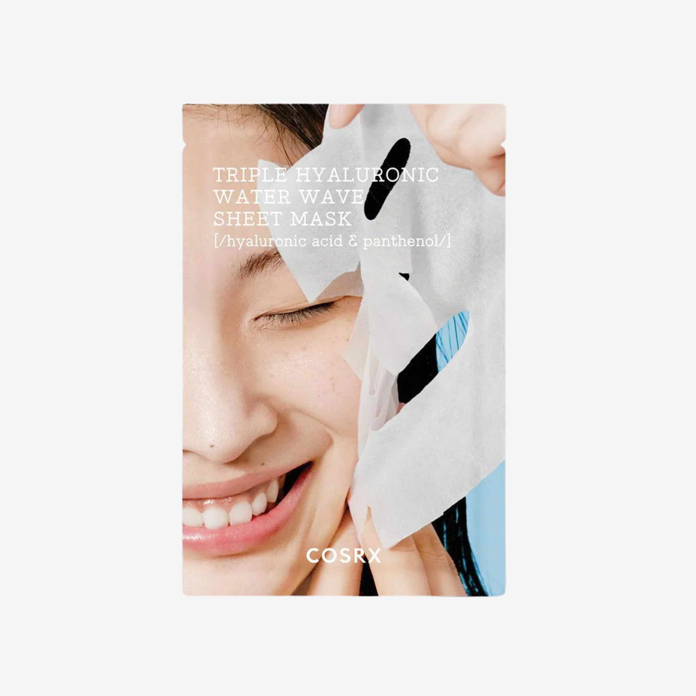 COSRX Hydrium Triple Hyaluronic Water Wave Sheet Mask ansiktsmaske i ark som gir fukt og bidrar til en frisk og myk hud