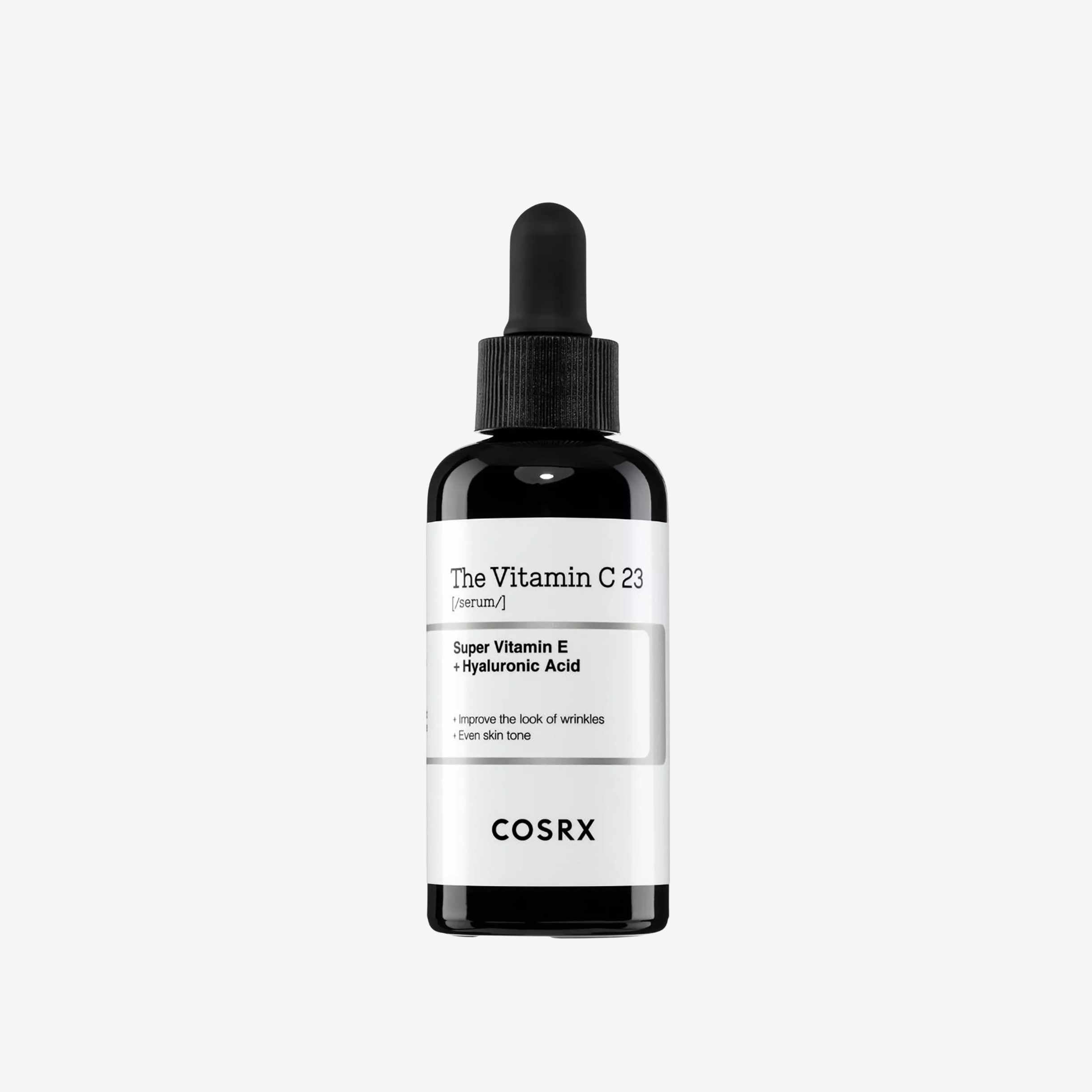 COSRX The Vitamin C 23 Serum 20 ml ansiktsserum i glassflaske med pipette som gir glød og bidrar til en jevn og frisk hud