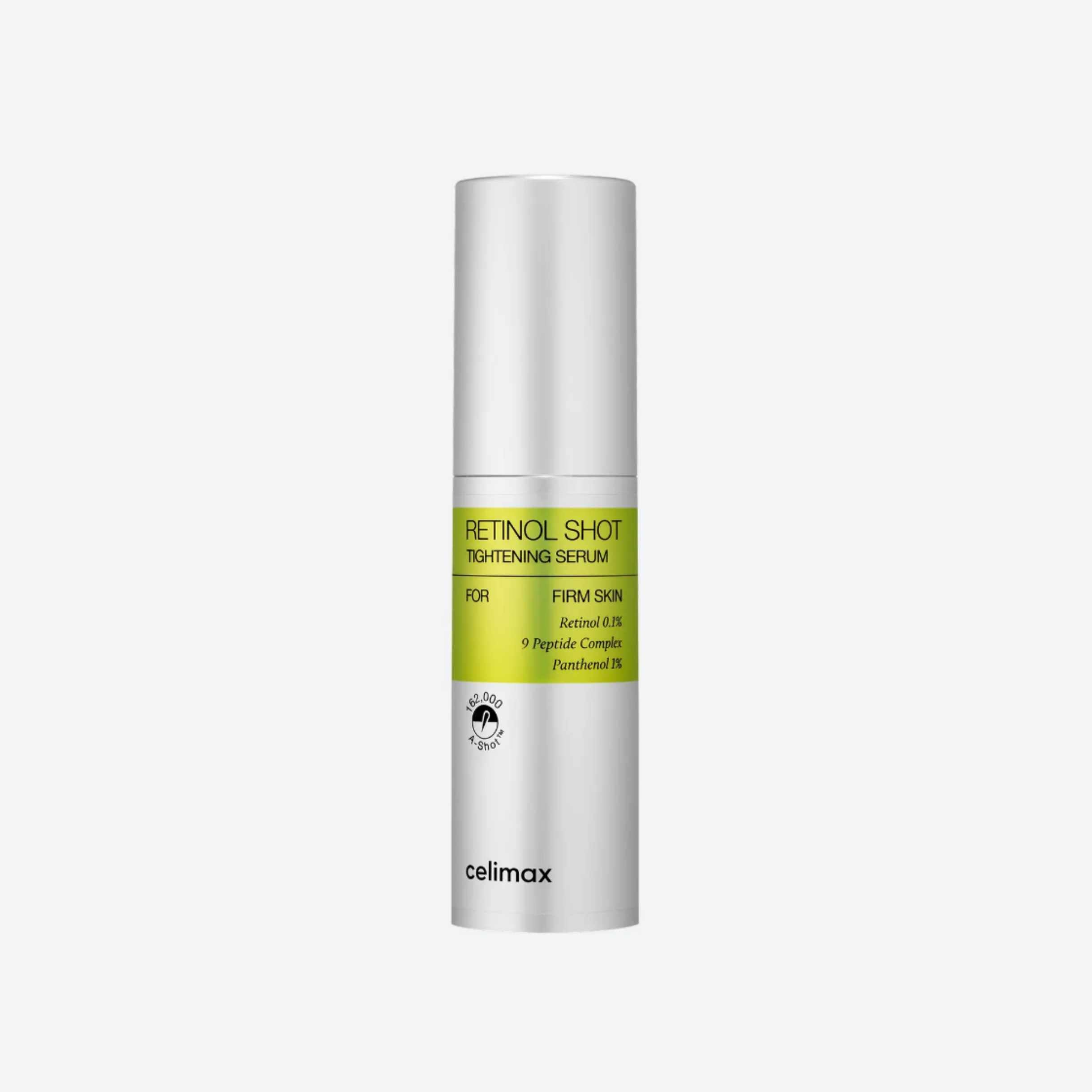 Celimax The Vita-A Retinol Shot Tightening Serum 30 ml ansiktsserum med retinol og peptider som bidrar til en jevnere hudtekstur og forbedret hudfasthet