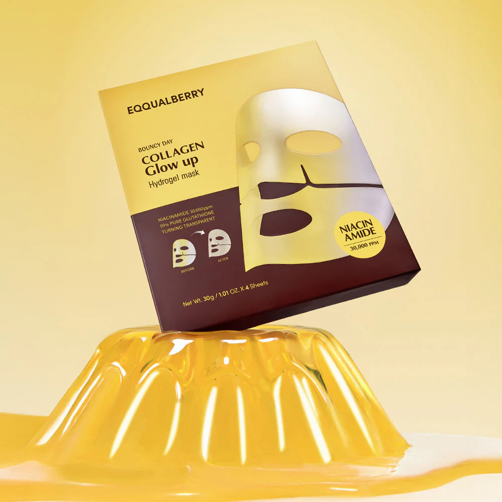 Hydrogelmaske med kollagen og niacinamid fra EQQUALBERRY