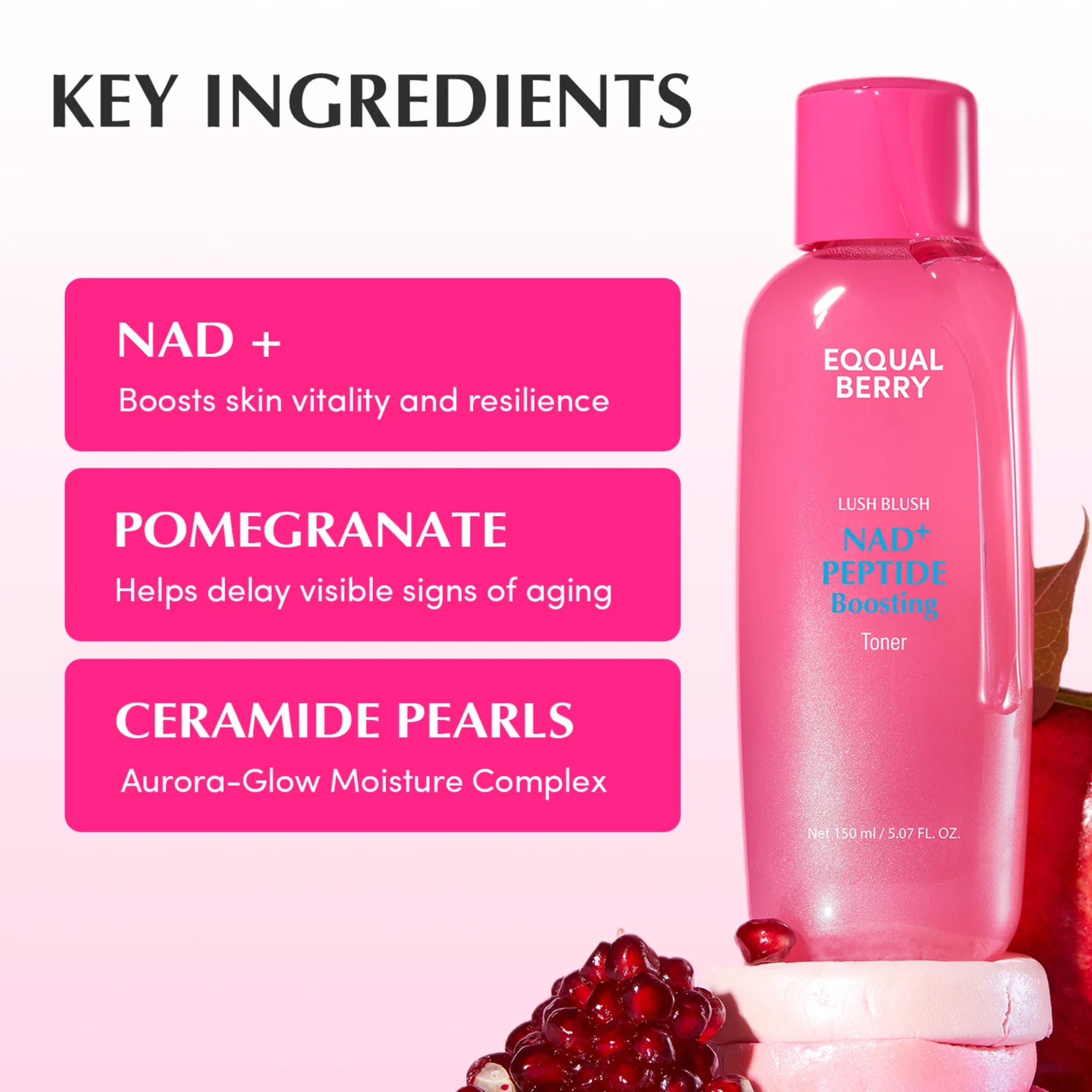 Eqqualberry NAD+ Peptide Boosting Toner 150 ml