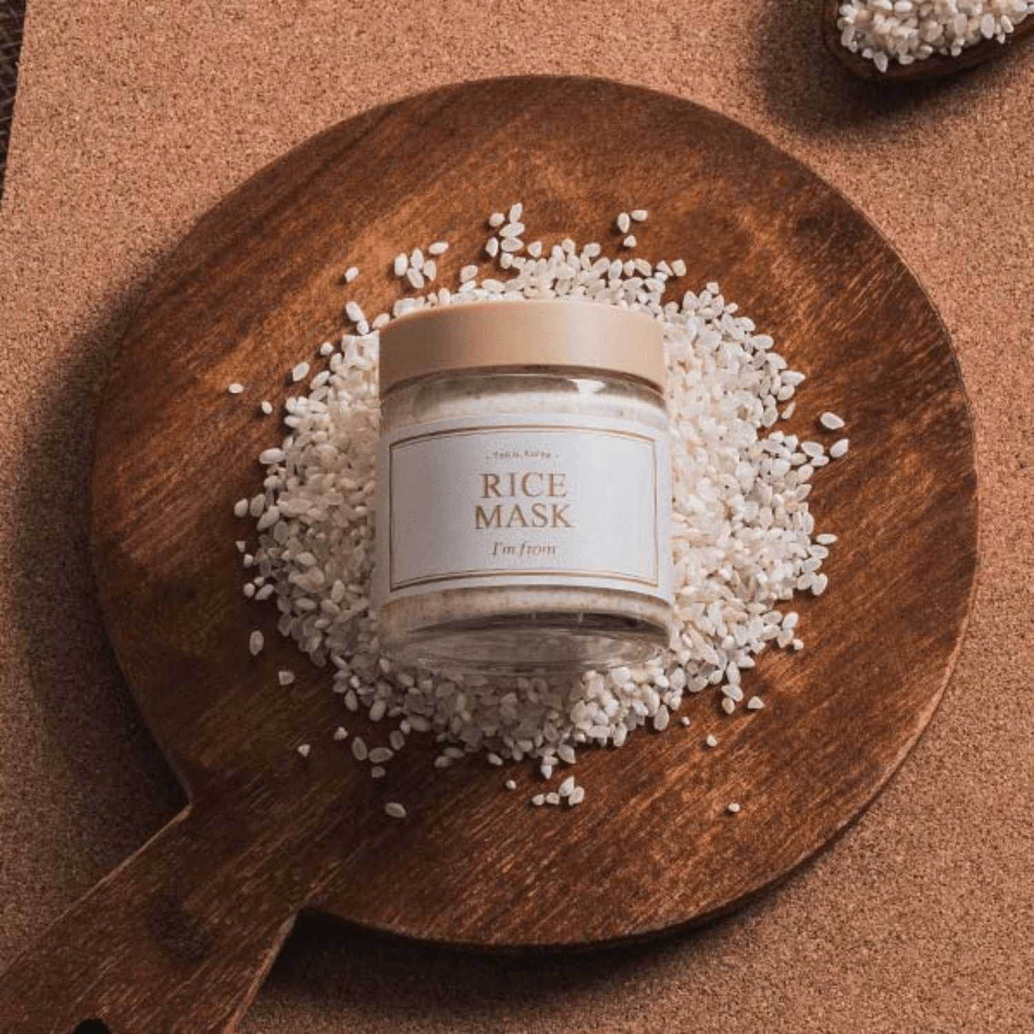 Rice mask i krukke med naturlige ingredienser