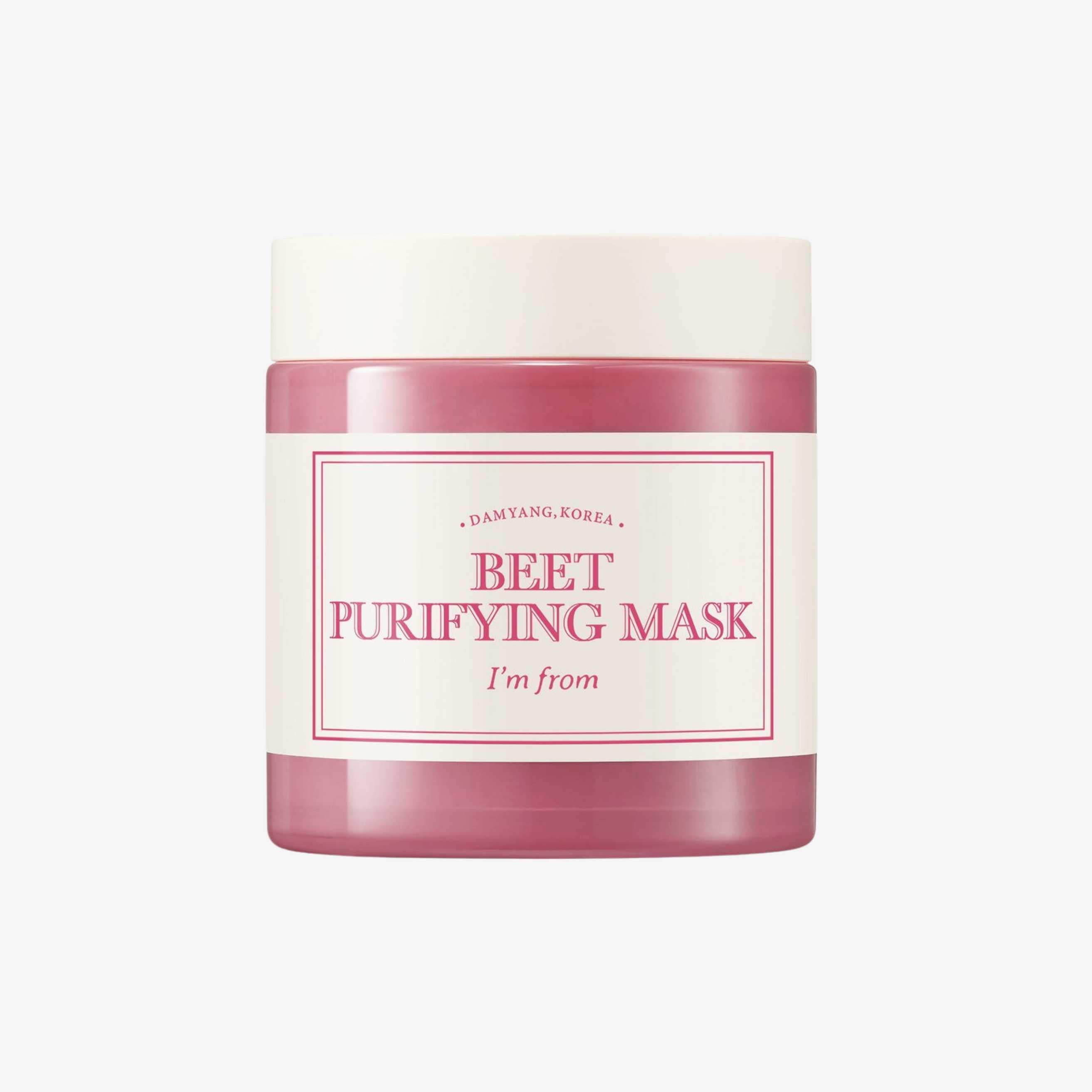 I’m From Beet Purifying Mask 110 g ansiktsmaske i krukke med kremet tekstur som gir en frisk følelse og bidrar til en ren og jevn hud
