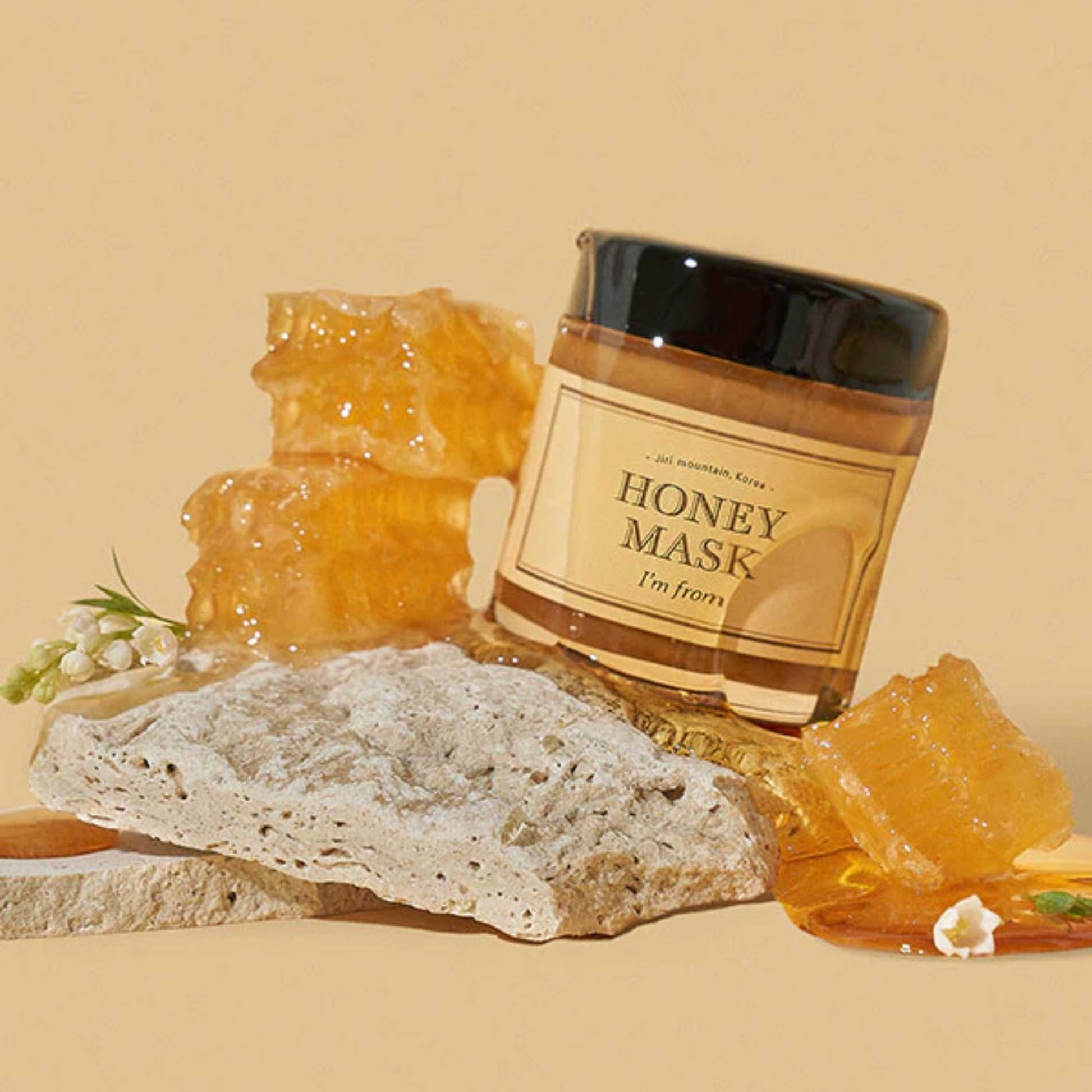 Honey mask i krukke med naturlige ingredienser