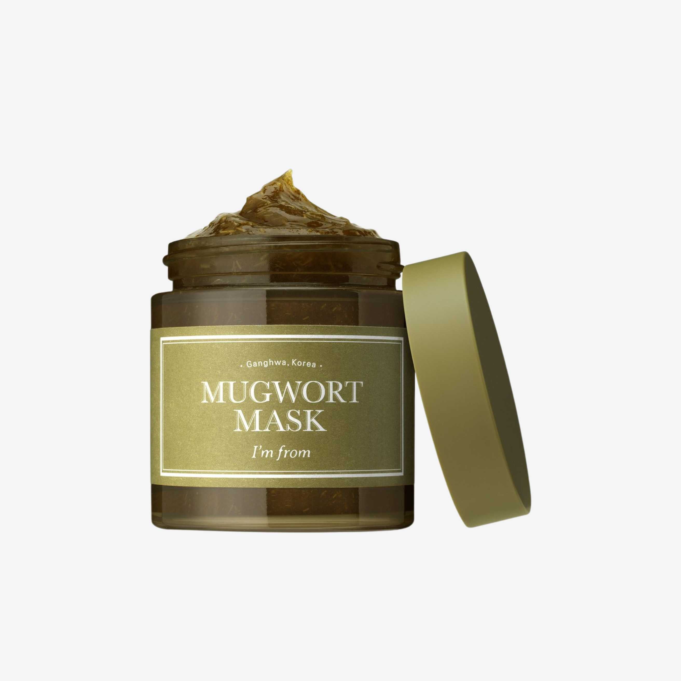 Mugwort ansiktsmaske i krukke med innhold
