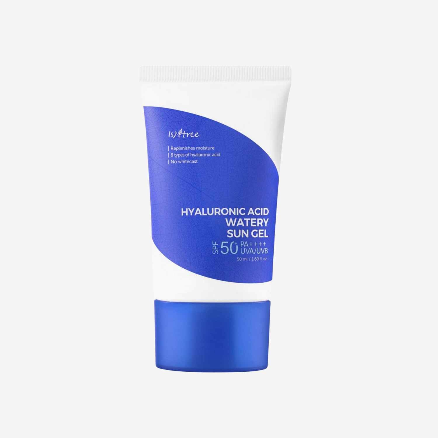 Isntree Hyaluronic Acid Watery Sun Gel SPF50+ PA++++ 50 ml solkrem til ansikt med hyaluronsyre som beskytter huden mot UV-stråler og gir fukt gjennom dagen
