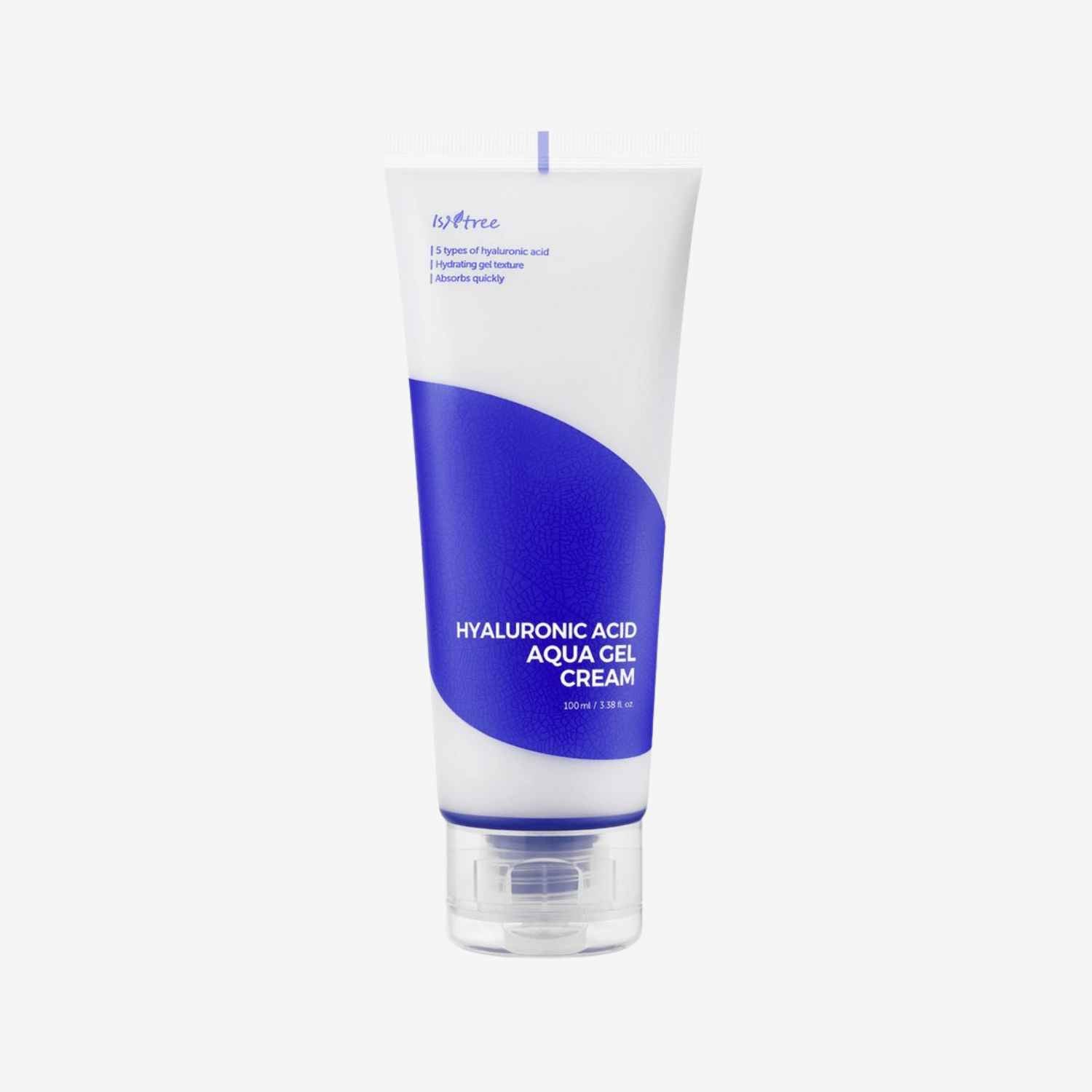 Isntree Hyaluronic Acid Aqua Gel Cream 100 ml lett ansiktskrem med hyaluronsyre som gir fukt og bidrar til en myk, frisk og behagelig hud