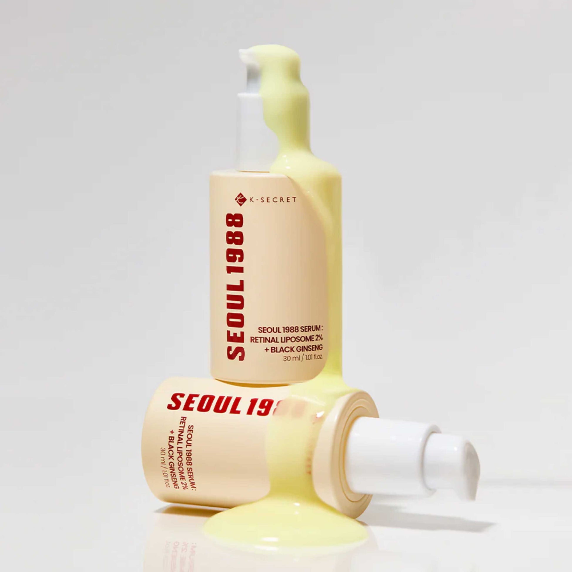 KSECRET SEOUL 1988 serum flaske med emballasje på lys bakgrunn