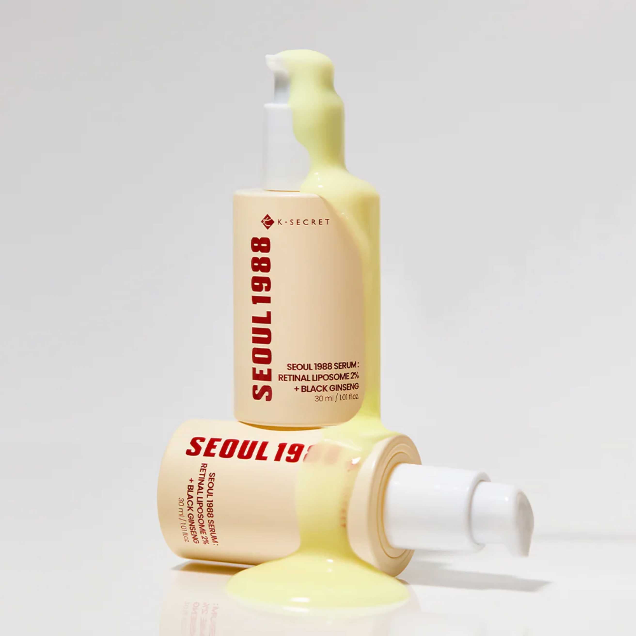 KSECRET SEOUL 1988 serum flaske med emballasje på lys bakgrunn