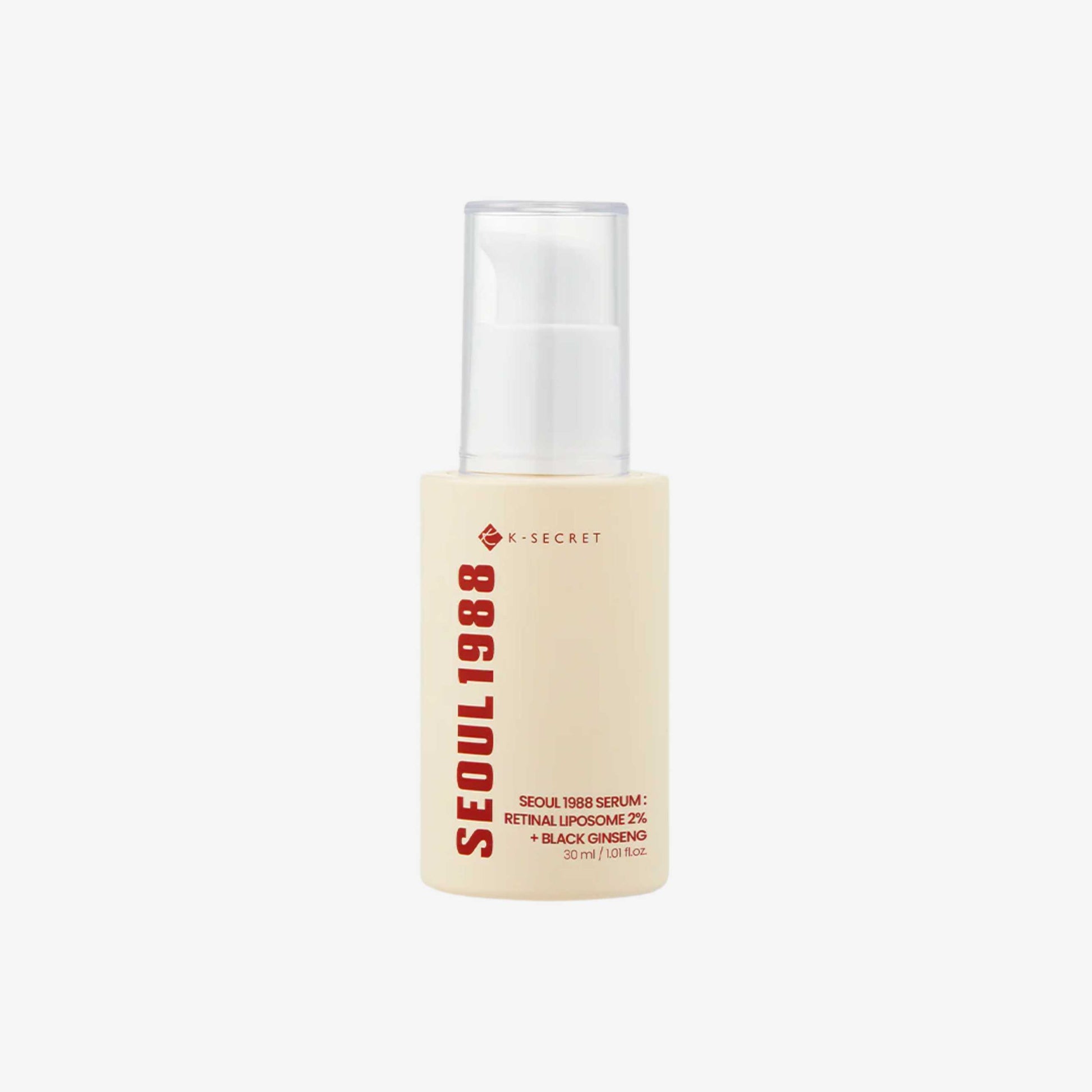 KSECRET SEOUL 1988 serum 30 ml i pumpeflaske ansiktsserum med lett konsistens for daglig hudpleie og jevn hudtone