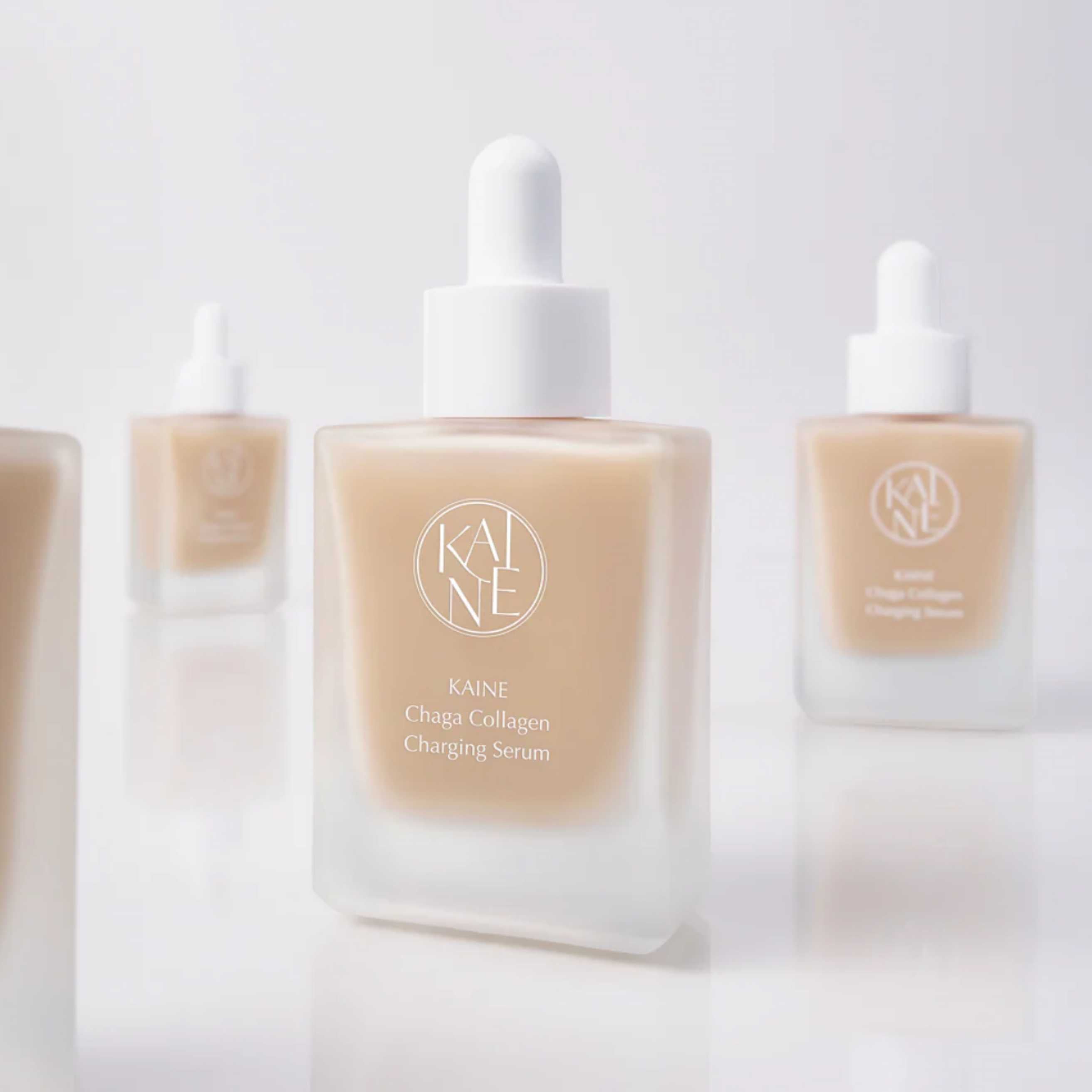 KAINE Chaga Collagen Charging Serum i flaske med pipette