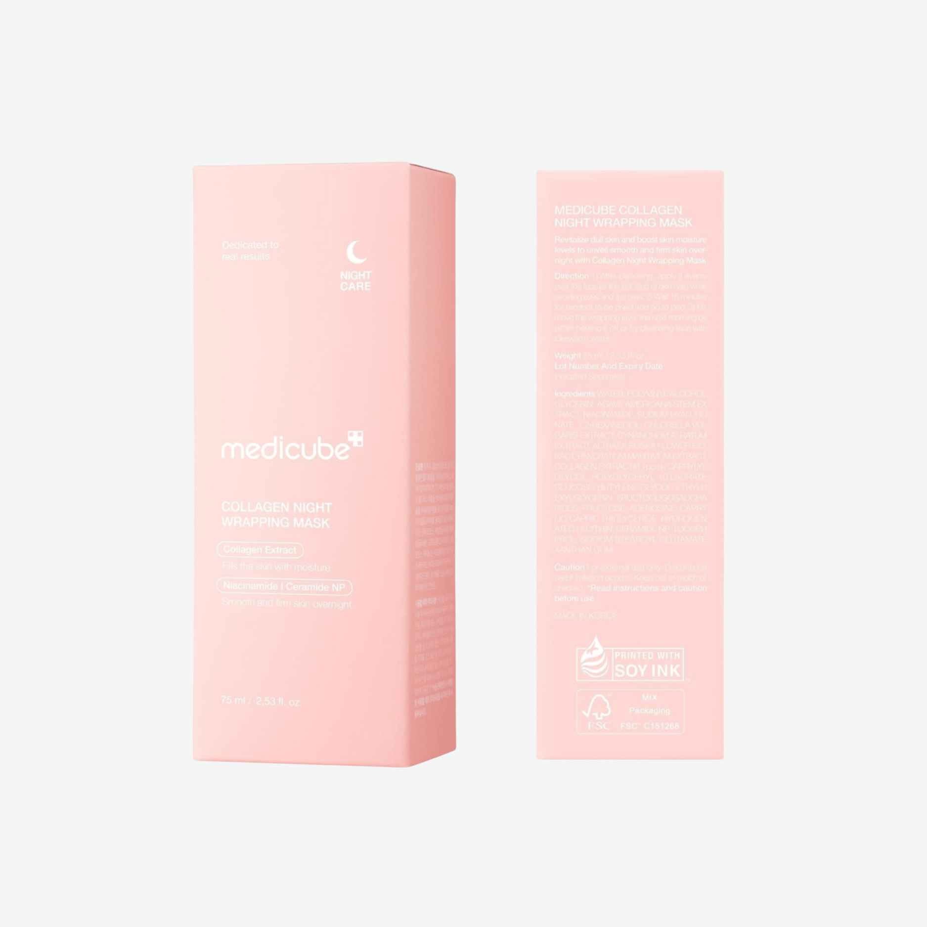 Medicube Collagen Night Wrapping Mask med produktemballasje