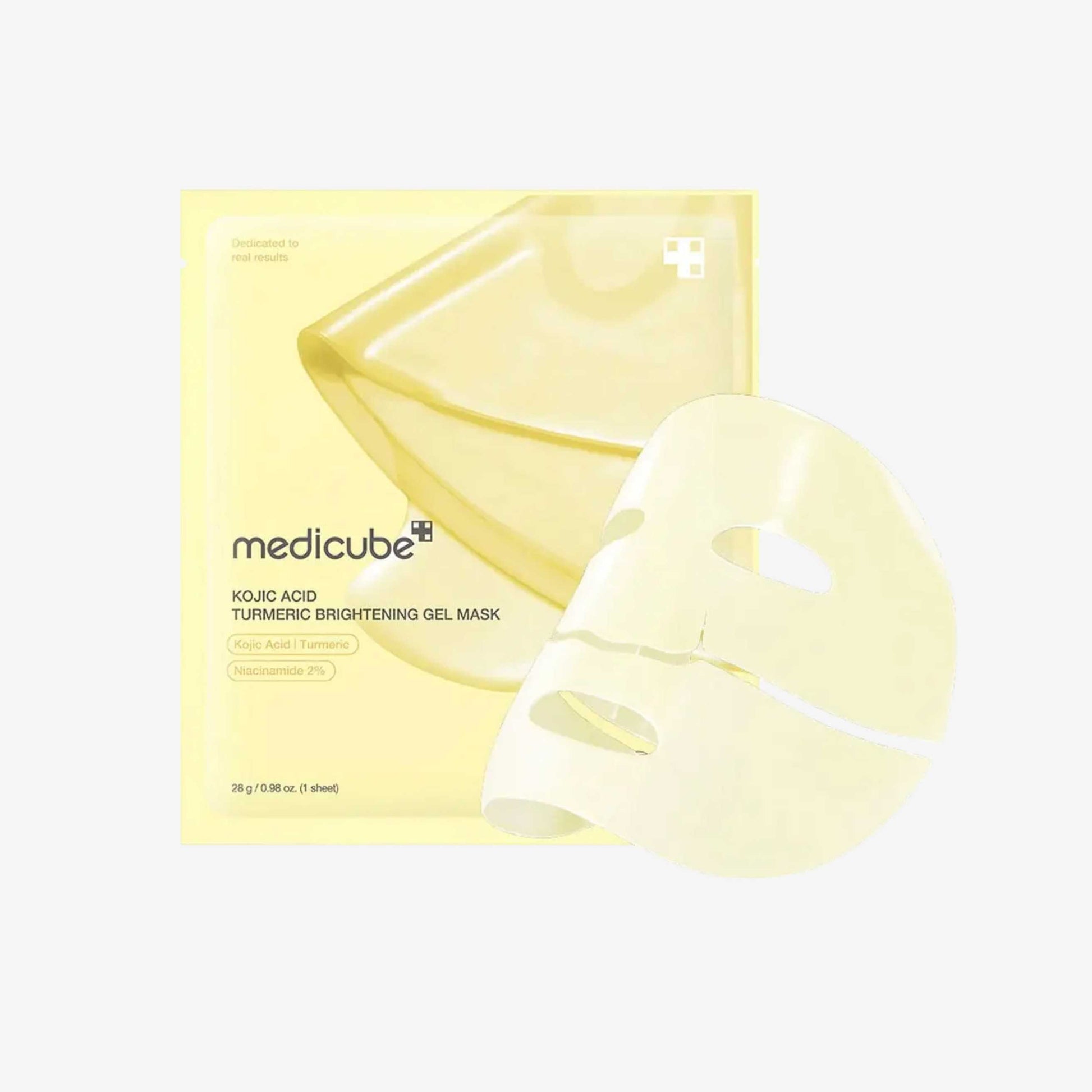 Medicube Kojic Acid Turmeric Brightening Gel Mask med emballasje