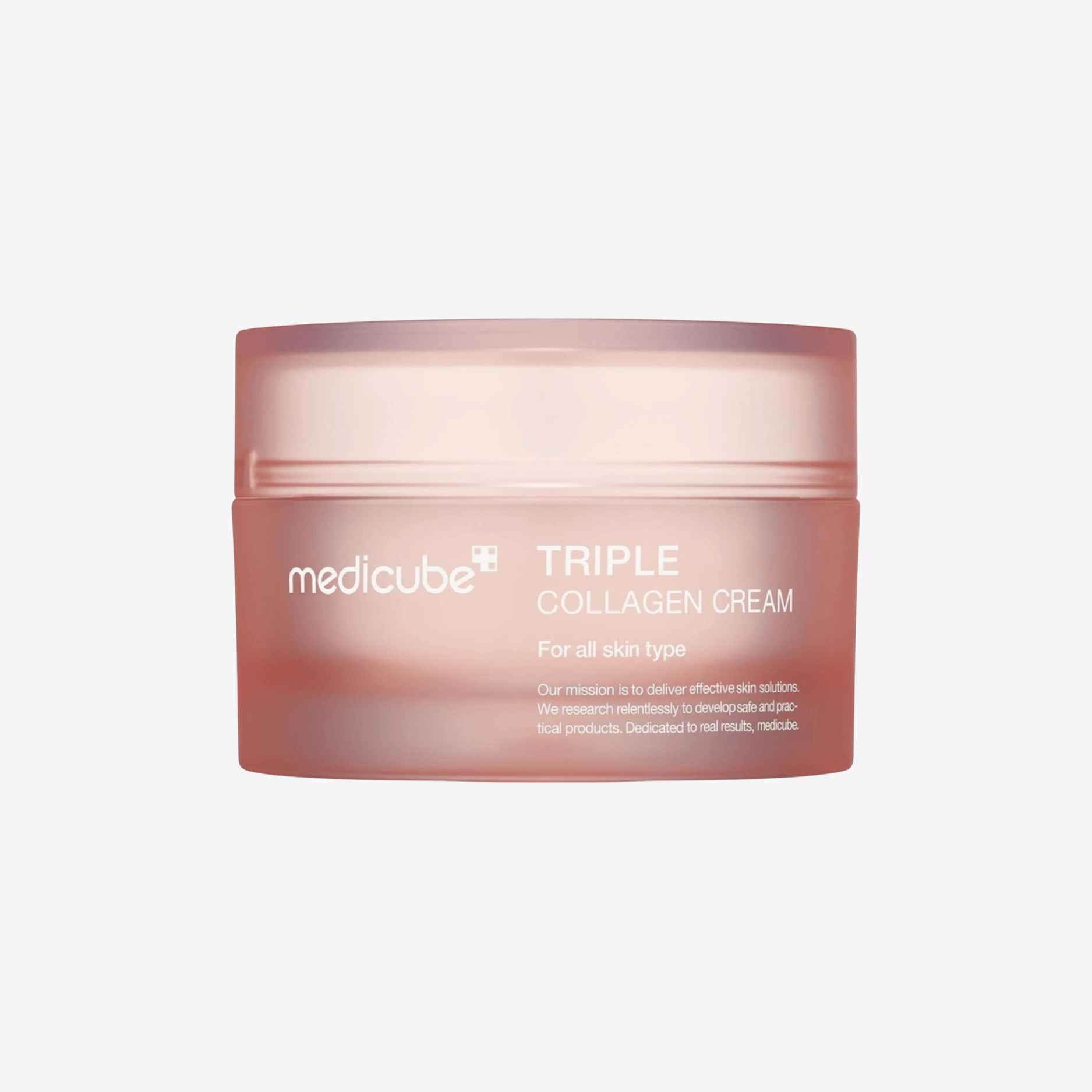 Medicube Triple Collagen Cream 4.0 50 ml nærende ansiktskrem med trippel kollagen, niacinamid og hyaluronsyre som bidrar til økt elastisitet, intensiv fuktighet og naturlig glød