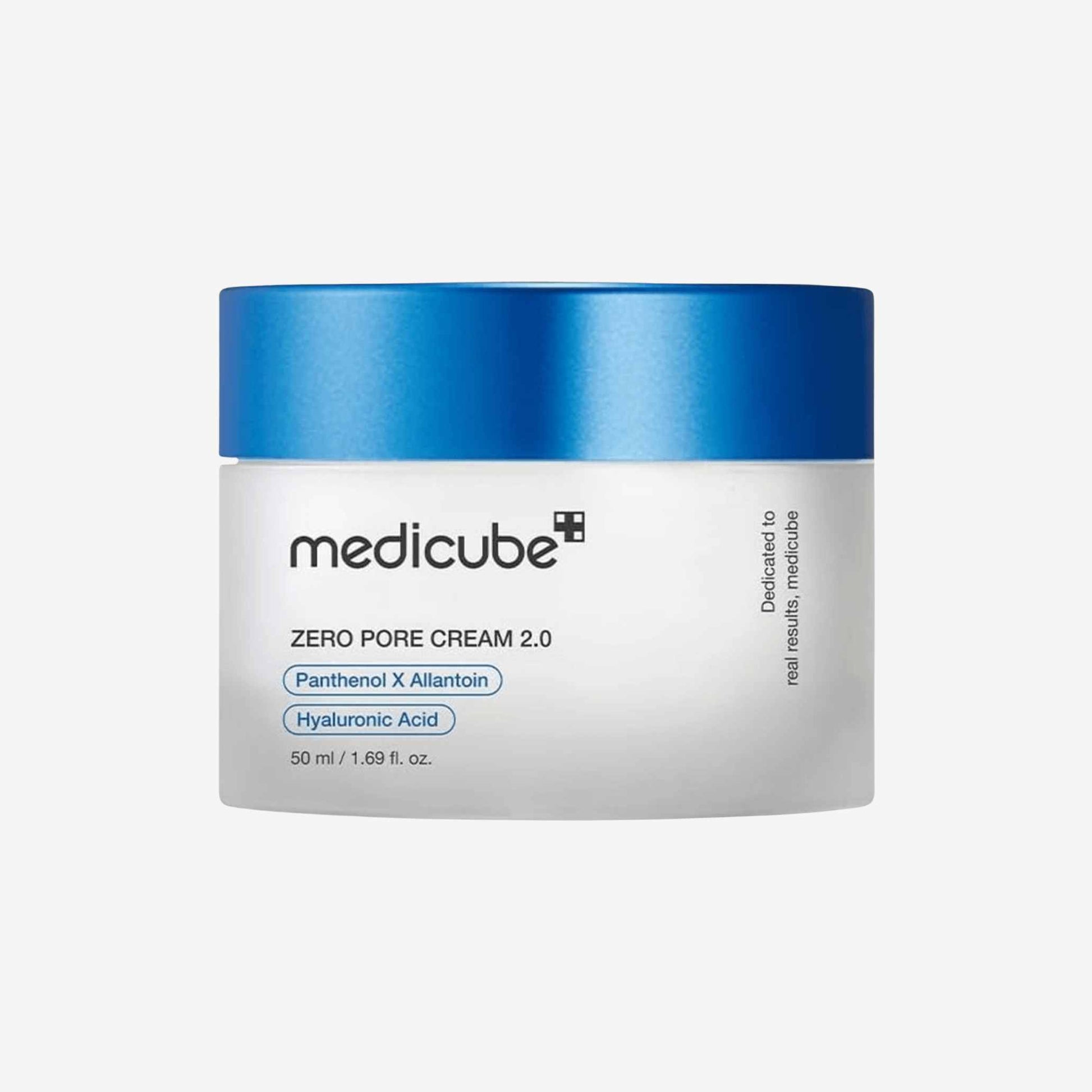 Medicube Zero Pore Cream 2.0 50 ml lett ansiktskrem med hyaluronsyre og poreforfinende ingredienser som bidrar til en jevnere hudtekstur og balansert fuktighet