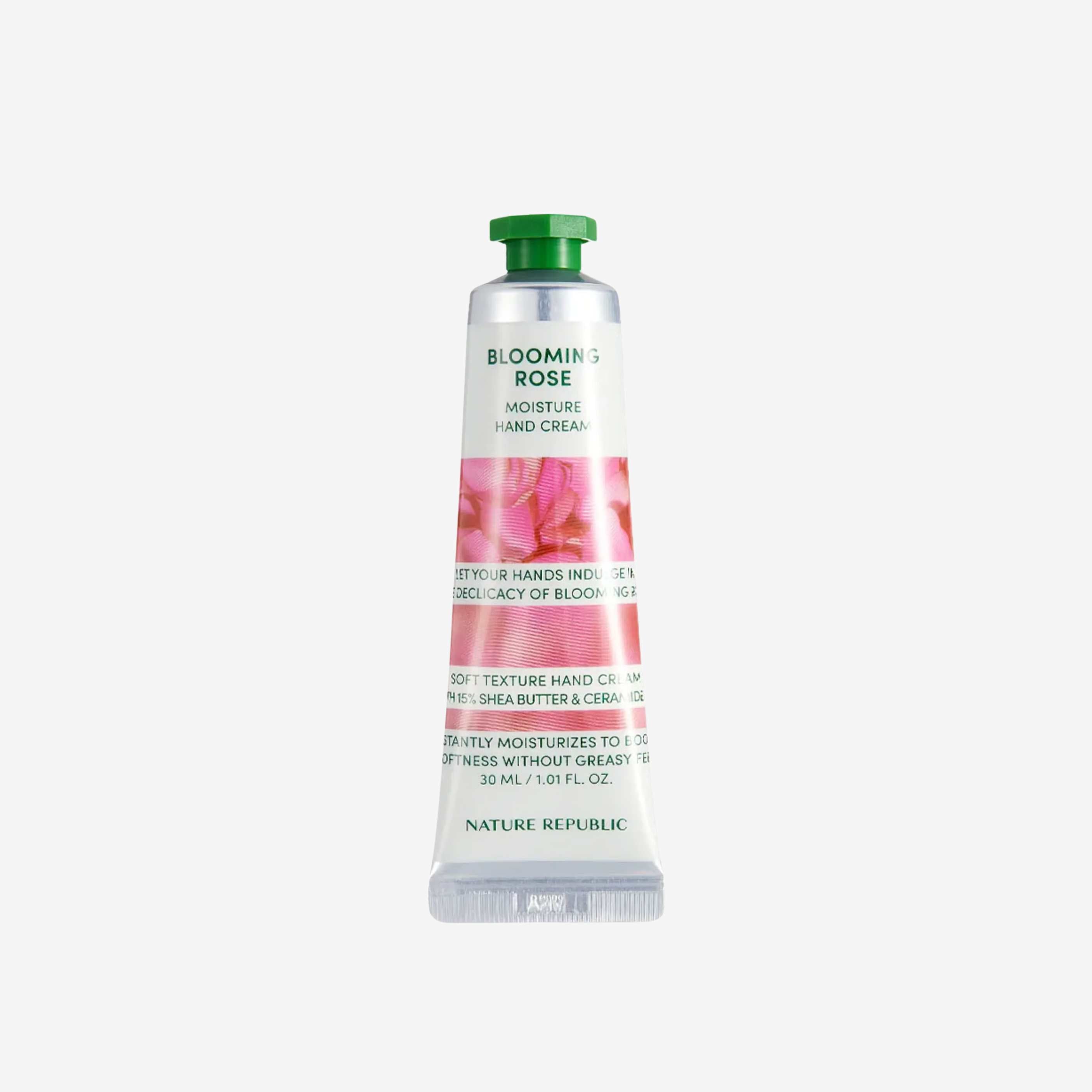Nature Republic Hand & Nature Blooming Rose Hand Cream 30 ml håndkrem med roseekstrakt som gir fukt og bidrar til myke og velpleide hender