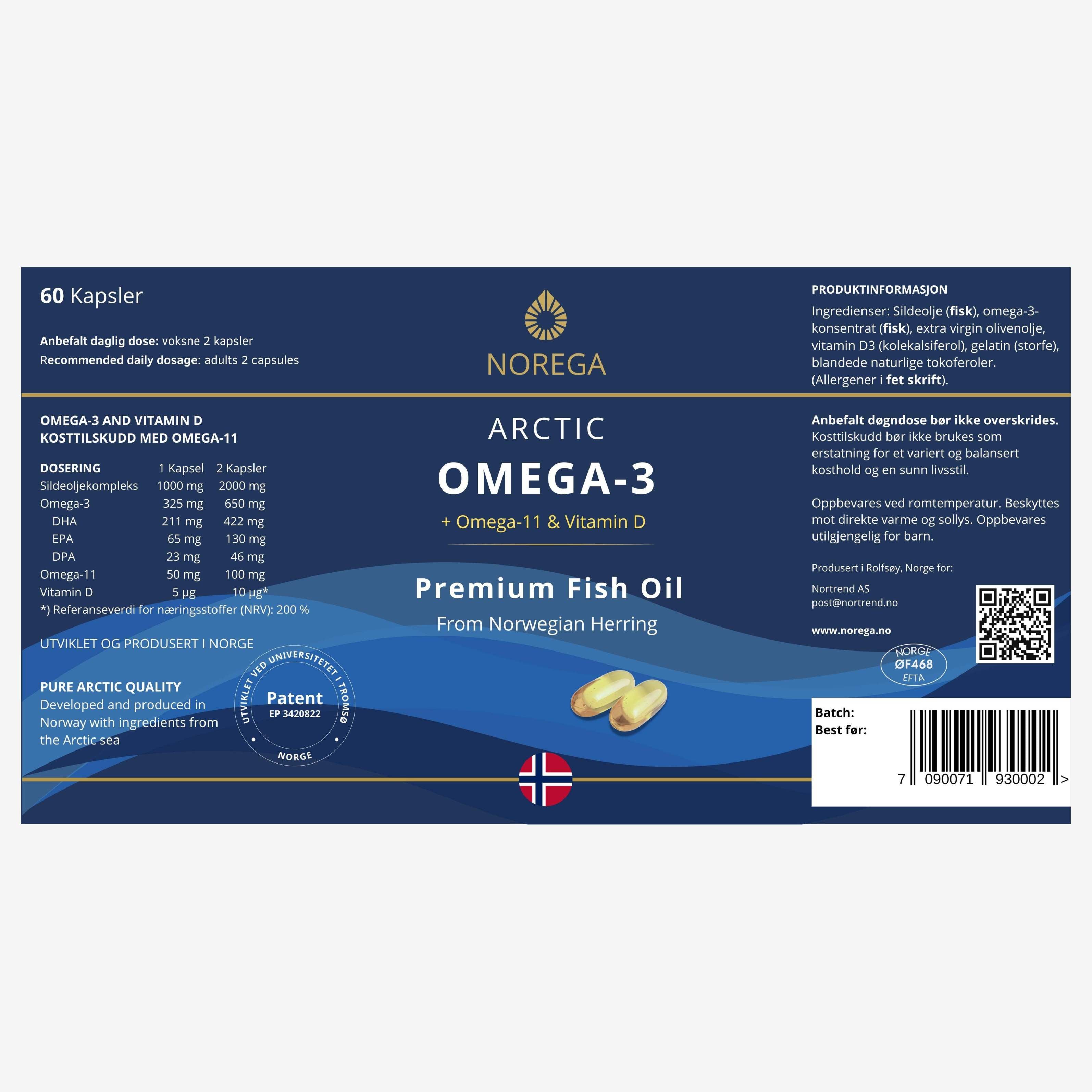 Norega Arctic Omega-3 60 kpsl