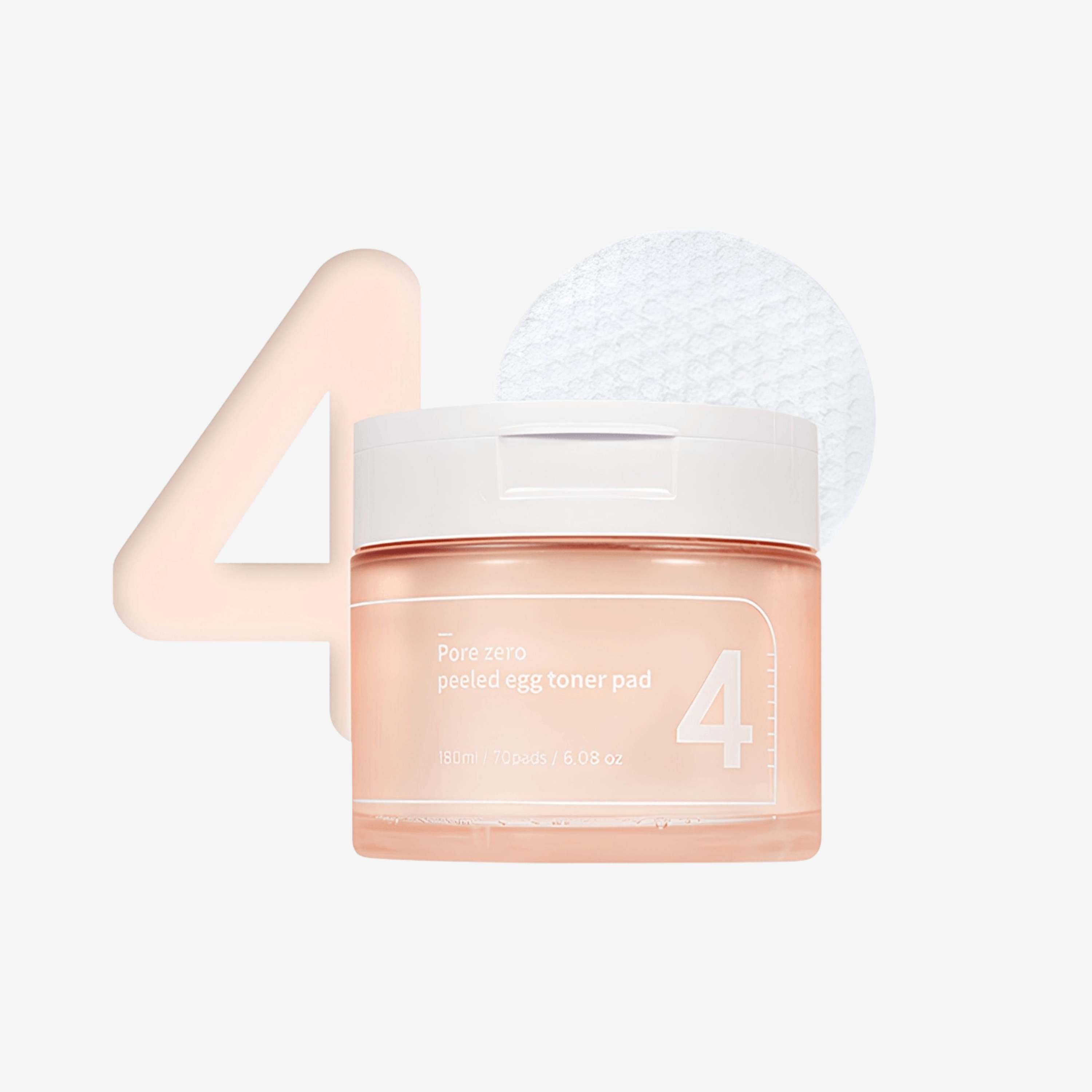 Numbuzin No.4 Pore Zero Peeled Egg Toner Pad 190 ml