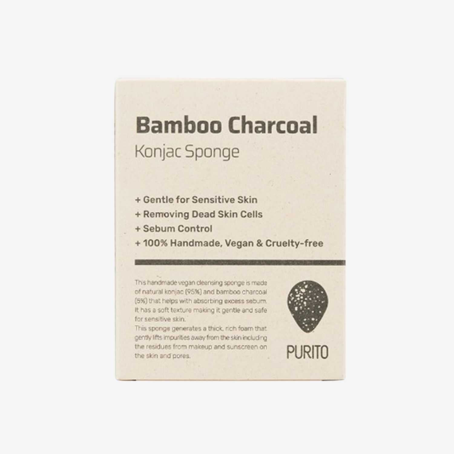 Purito SEOUL Bamboo Charcoal Konjac Sponge