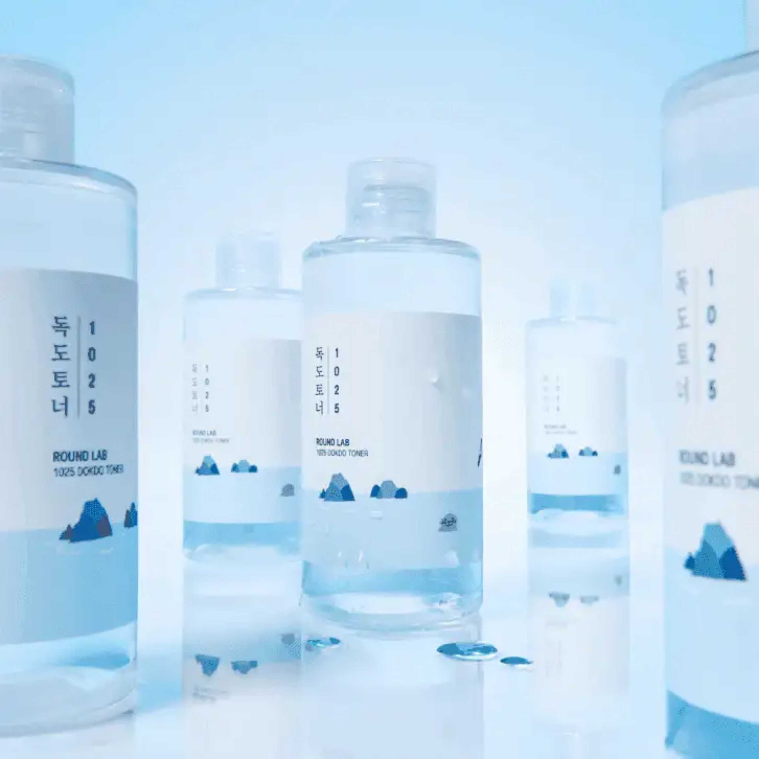 Round Lab 1025 Dokdo toner sammen med flere produkter