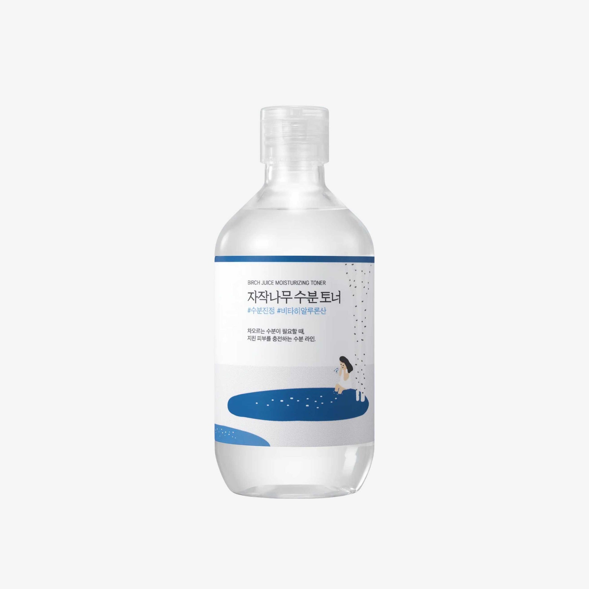 Round Lab Birch Juice Moisturizing Toner 300 ml ansiktstoner i flaske med fuktgivende pleie for balansert og frisk hud