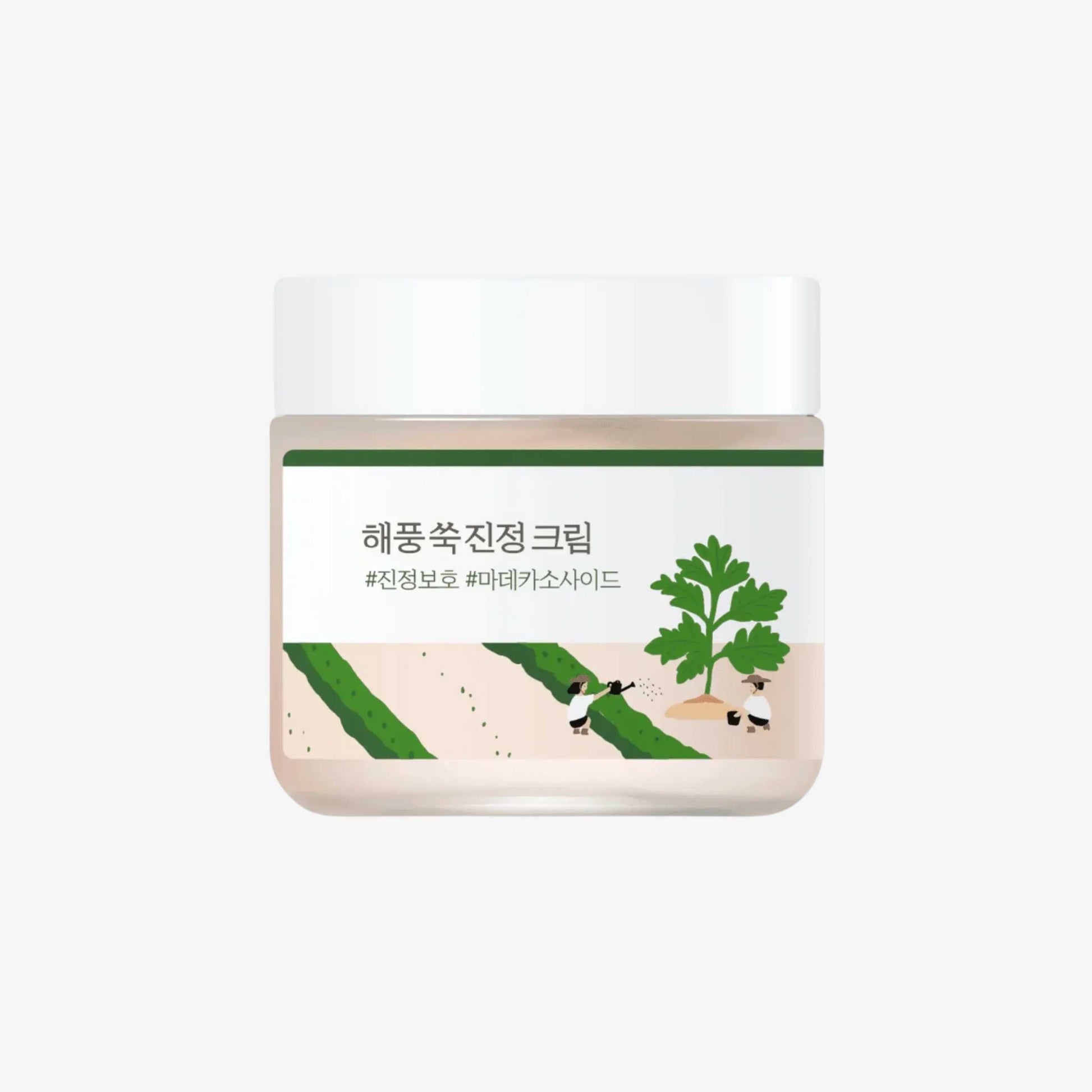 Round Lab Mugwort Calming Cream 80 ml ansiktskrem i krukke med beroligende og fuktgivende pleie for balansert og komfortabel hud
