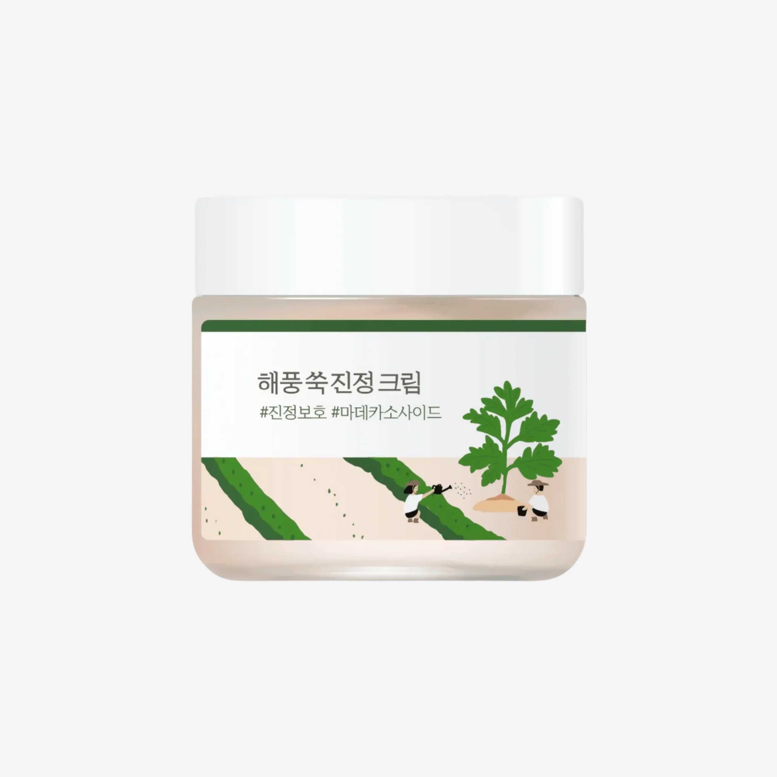Round Lab Mugwort Calming Cream 80 ml ansiktskrem i krukke med beroligende og fuktgivende pleie for balansert og komfortabel hud