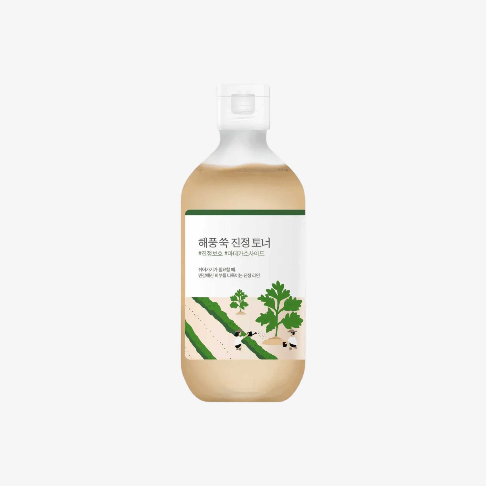 Round Lab Mugwort Calming Toner 300 ml ansiktstoner i flaske med beroligende og fuktgivende pleie for balansert hud