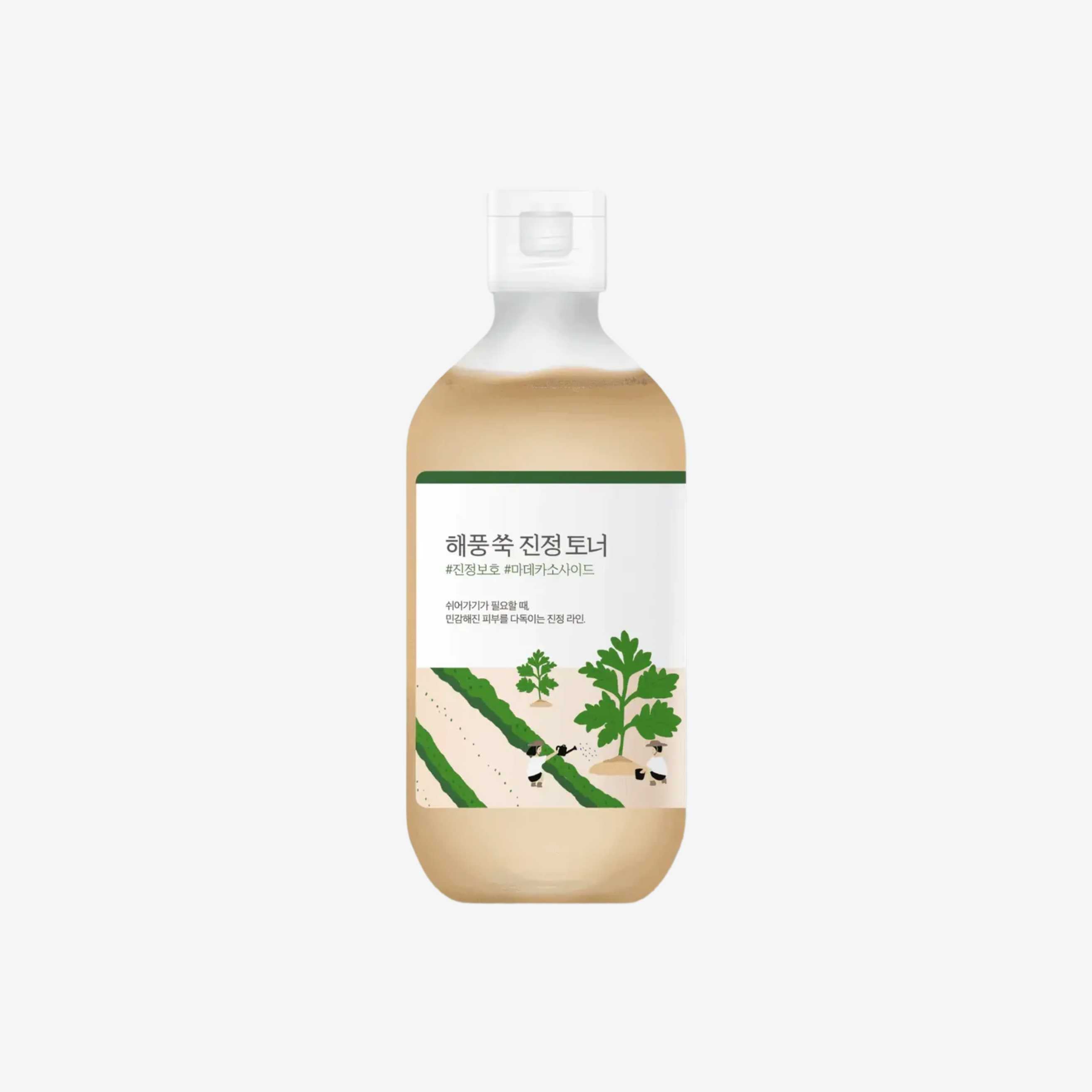 Round Lab Mugwort Calming Toner 300 ml ansiktstoner i flaske med beroligende og fuktgivende pleie for balansert hud