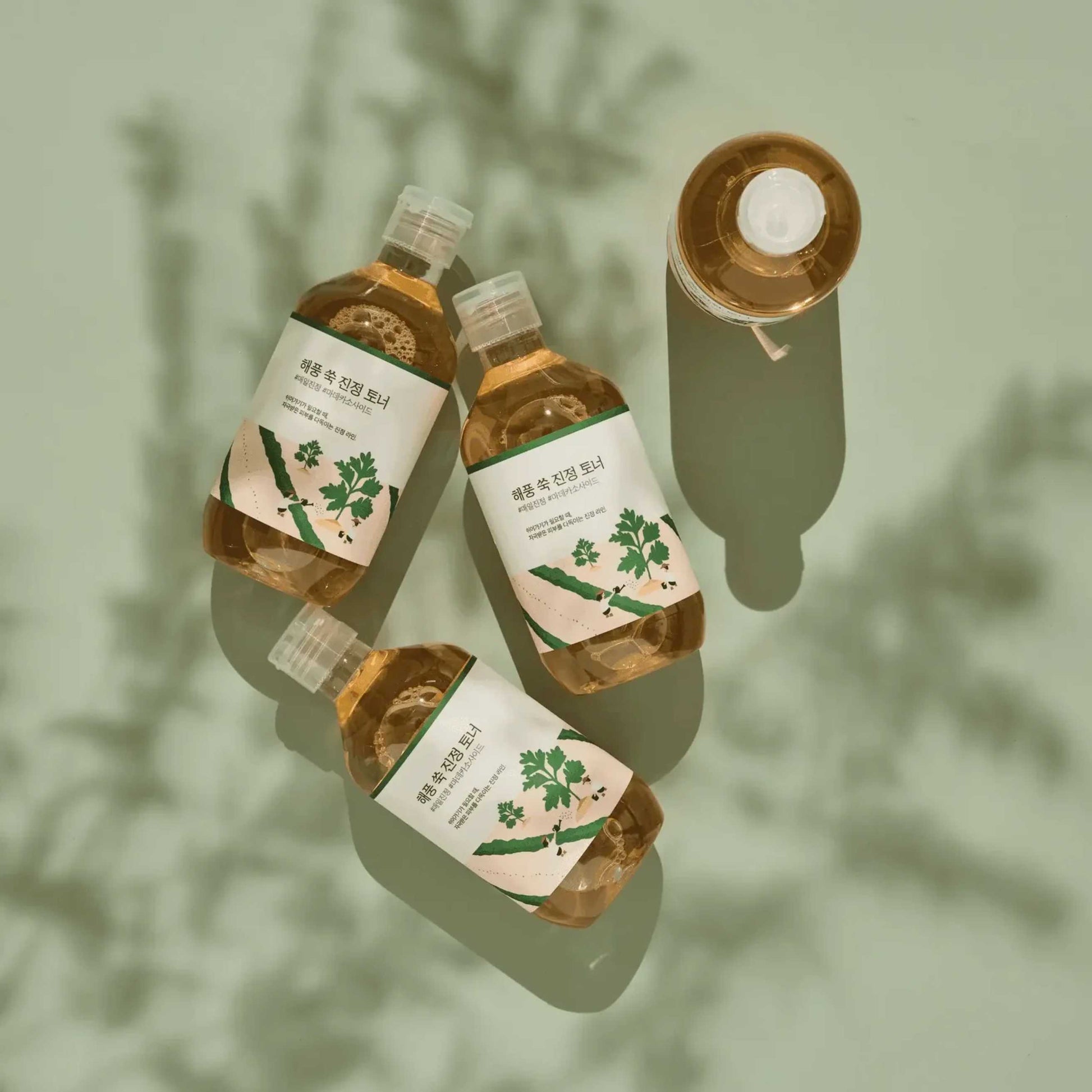 Round Lab Mugwort toner sammen med flere produkter