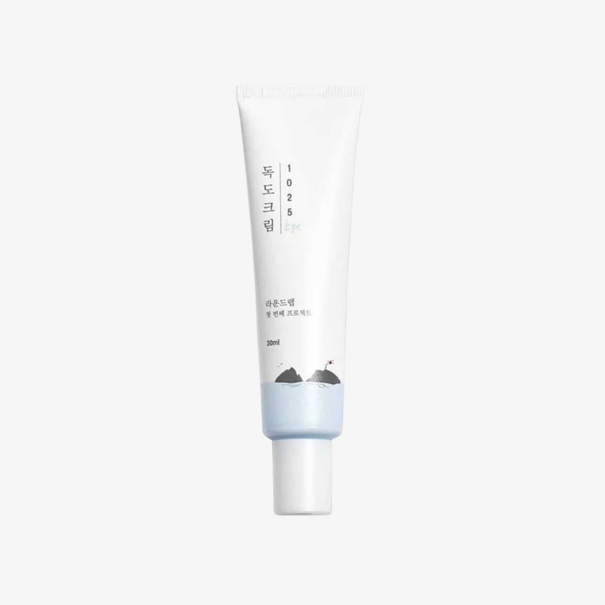 Round Lab 1025 Dokdo Eye Cream 30 ml øyekrem i tube med fuktgivende pleie for området rundt øynene og en myk hud