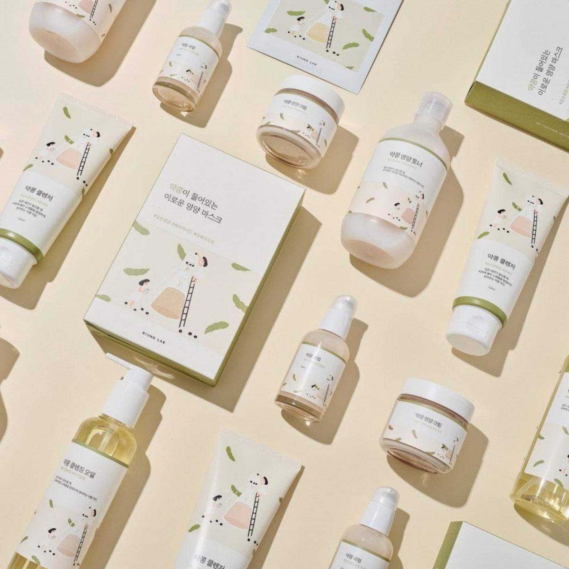 Round Lab Soybean toner sammen med produkter fra samme serie