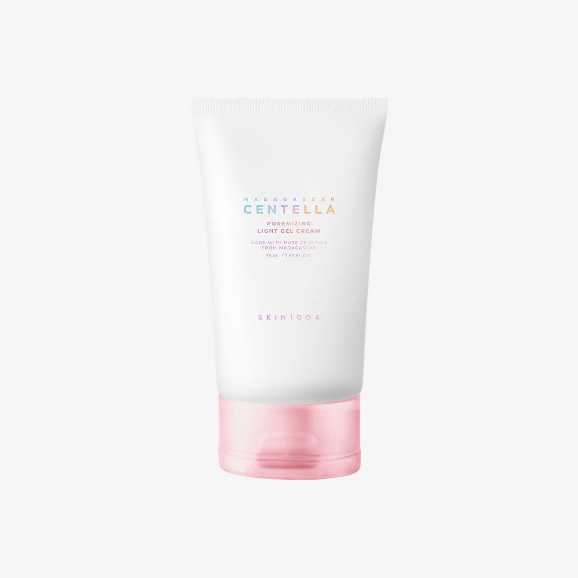 SKIN1004 Madagascar Centella Poremizing Light Gel Cream 75 ml lett gelkrem med centella asiatica og rosa Himalayasalt som bidrar til å balansere huden, tilføre fuktighet og redusere synligheten av porer