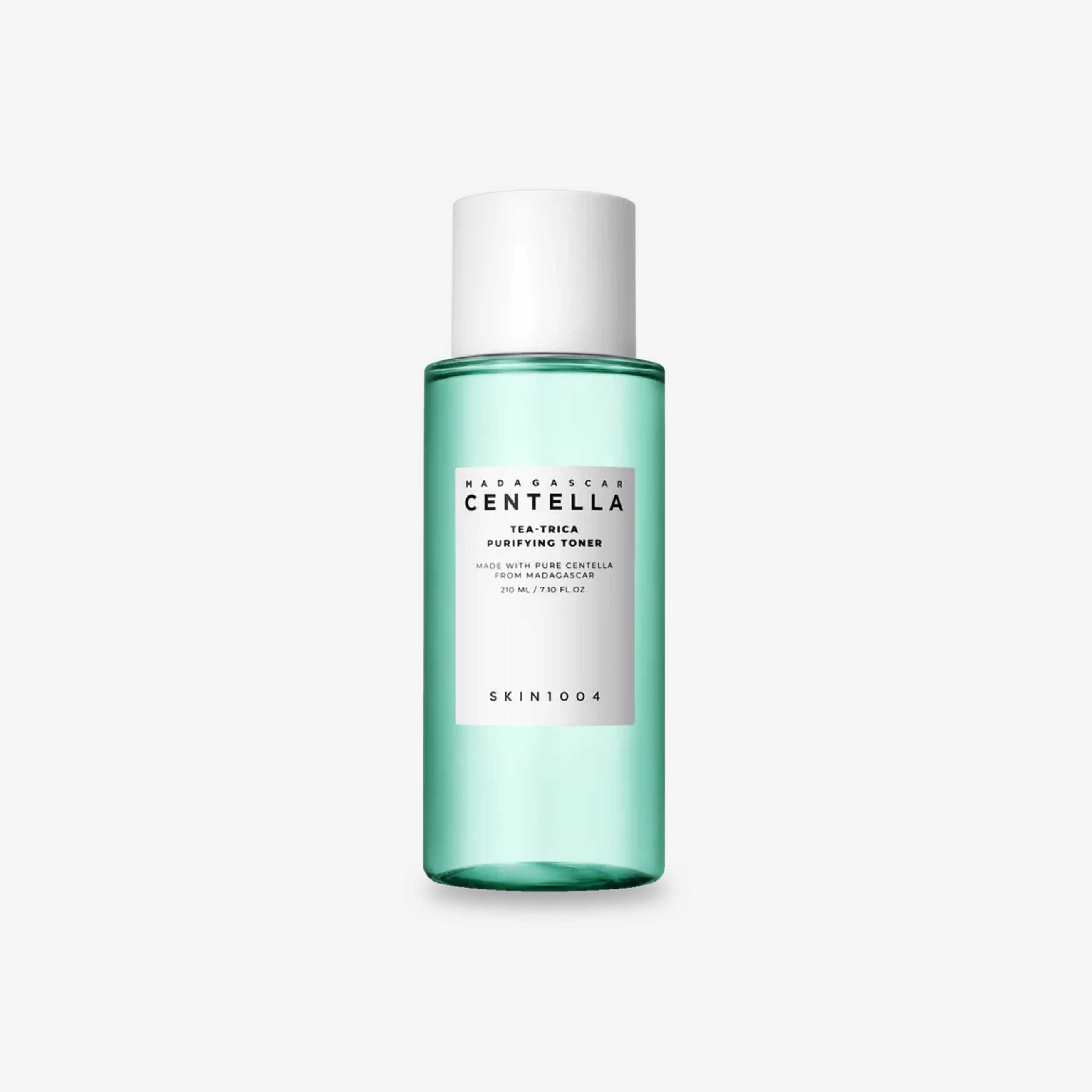 SKIN1004 Madagascar Centella Tea-Trica Purifying Toner 210 ml eksfolierende toner med tea tree, centella asiatica og BHA som bidrar til å redusere urenheter, balansere talgproduksjonen og berolige huden