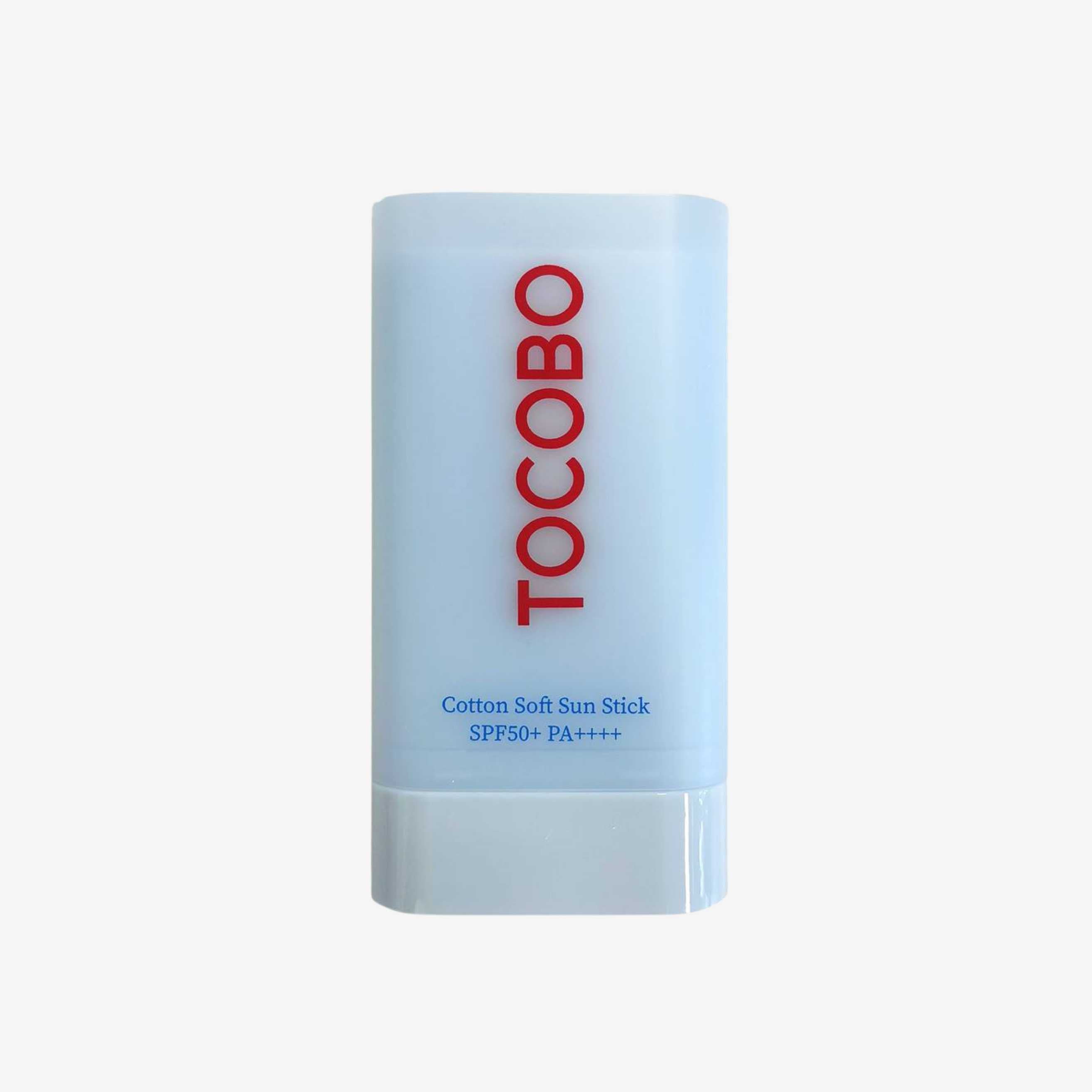 TOCOBO Cotton Soft Sun Stick SPF50+ PA++++ 19 g solstift til ansikt som beskytter huden mot UV-stråler og gir en lett og behagelig finish