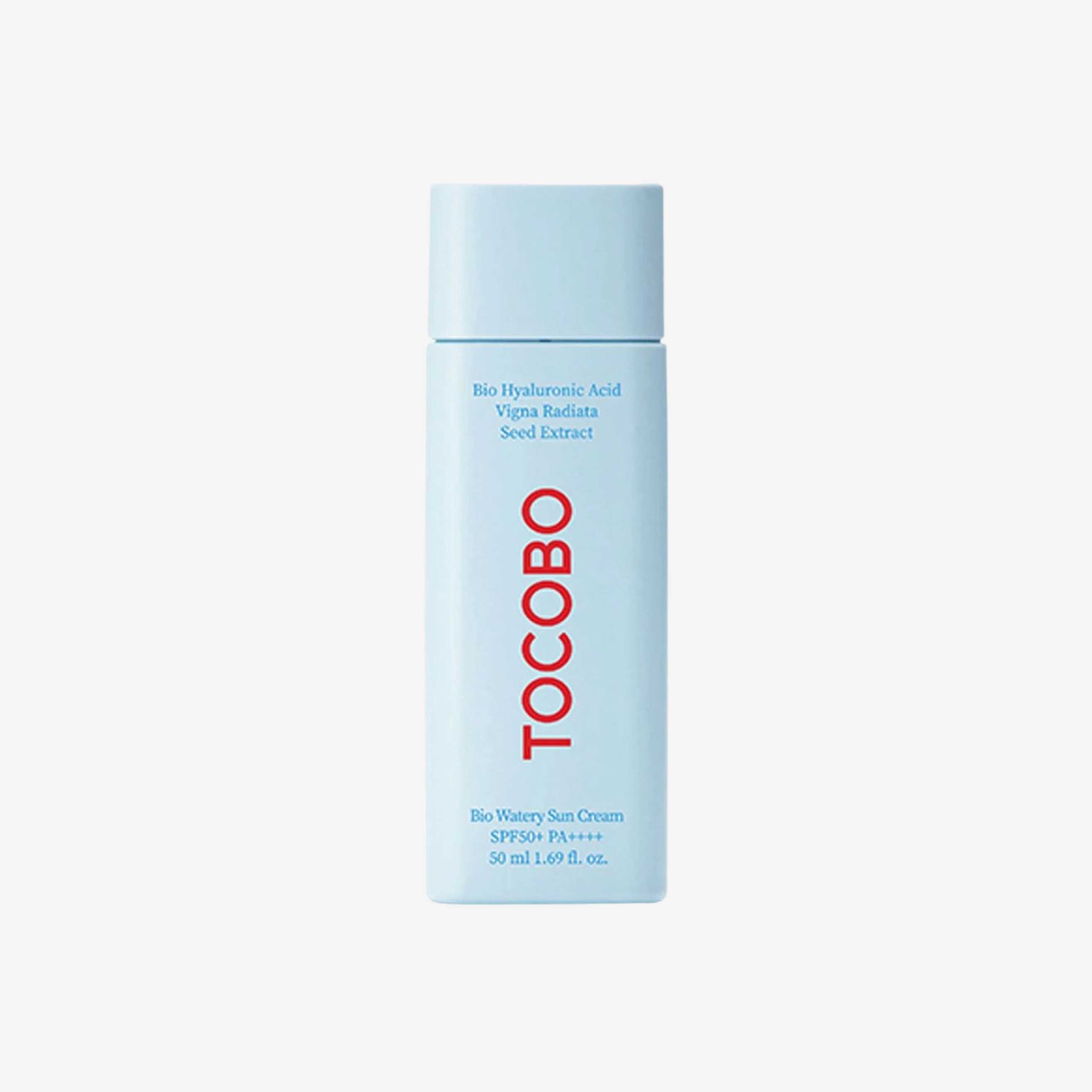 TOCOBO Bio Watery Sun Cream SPF50+ PA++++ 50 ml solkrem til ansikt som beskytter huden mot UV-stråler og gir lett fukt gjennom dagen