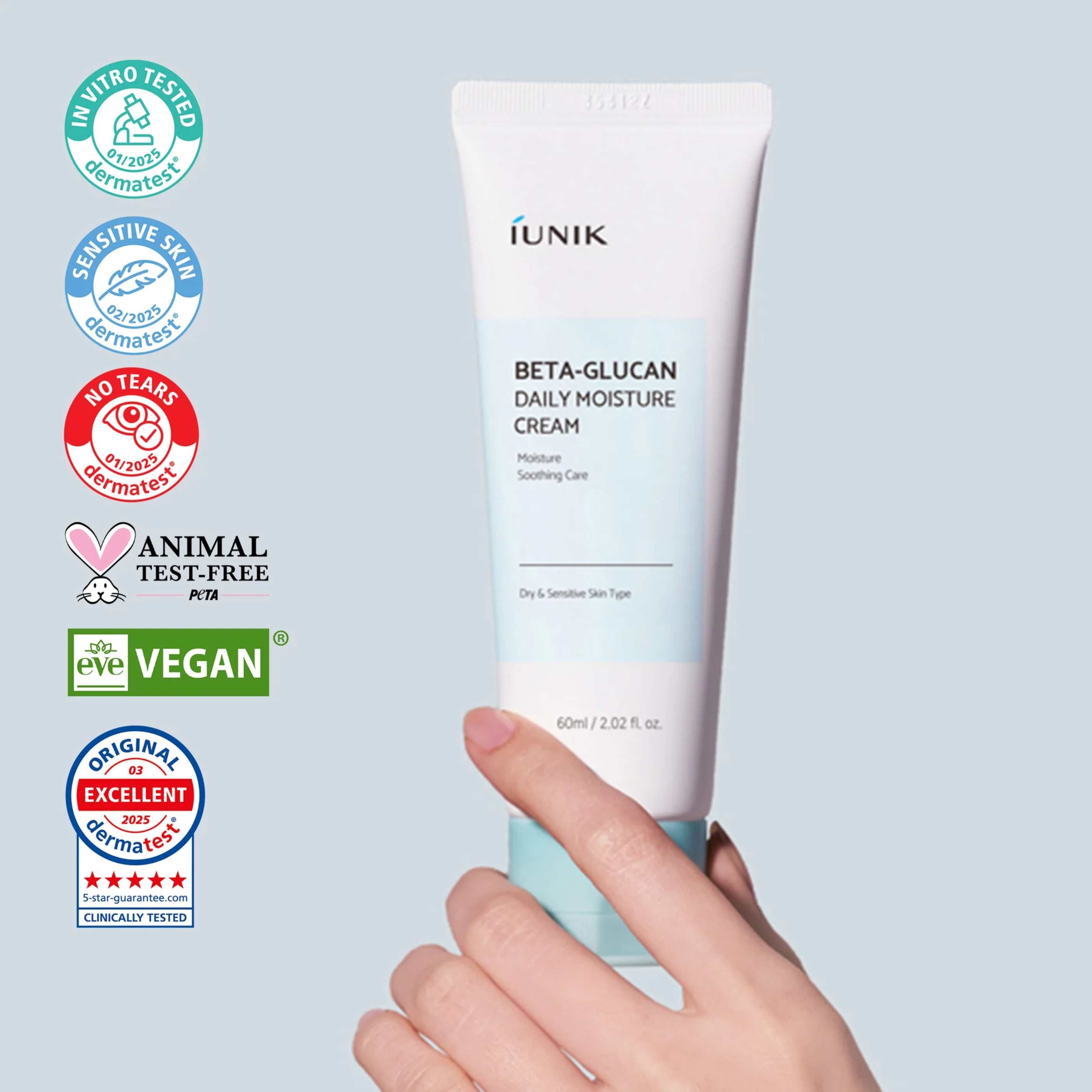 iUNIK Beta Glucan Daily Moisture Cream 60 ml